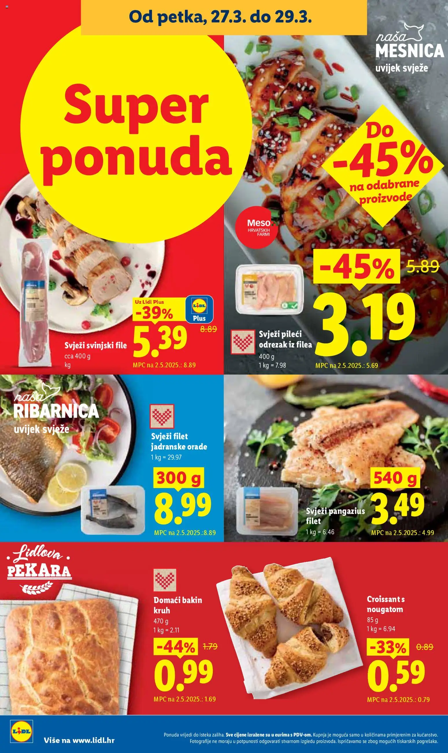 Lidl katalog | vrijedi od 23.03.2026 | Stranica: 60 | Proizvodi: Pekara, Kruh, Meso, Svinjski file