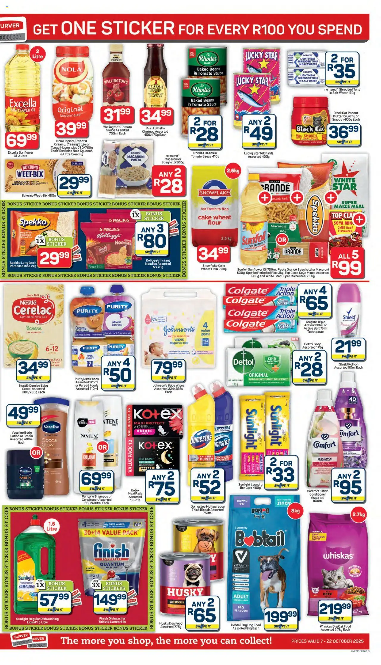 New Pick n Pay catalogue – valid from 07.10.2025 | Page: 3 | Products: Custard, Soap, Salt, Cat food