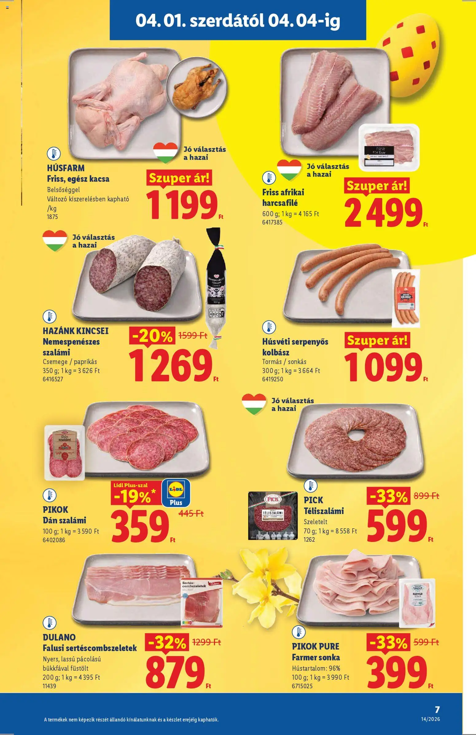 Lidl akciós ujság - amely érvényes a következő dátumtól: 01.04.2026 | Oldal: 7