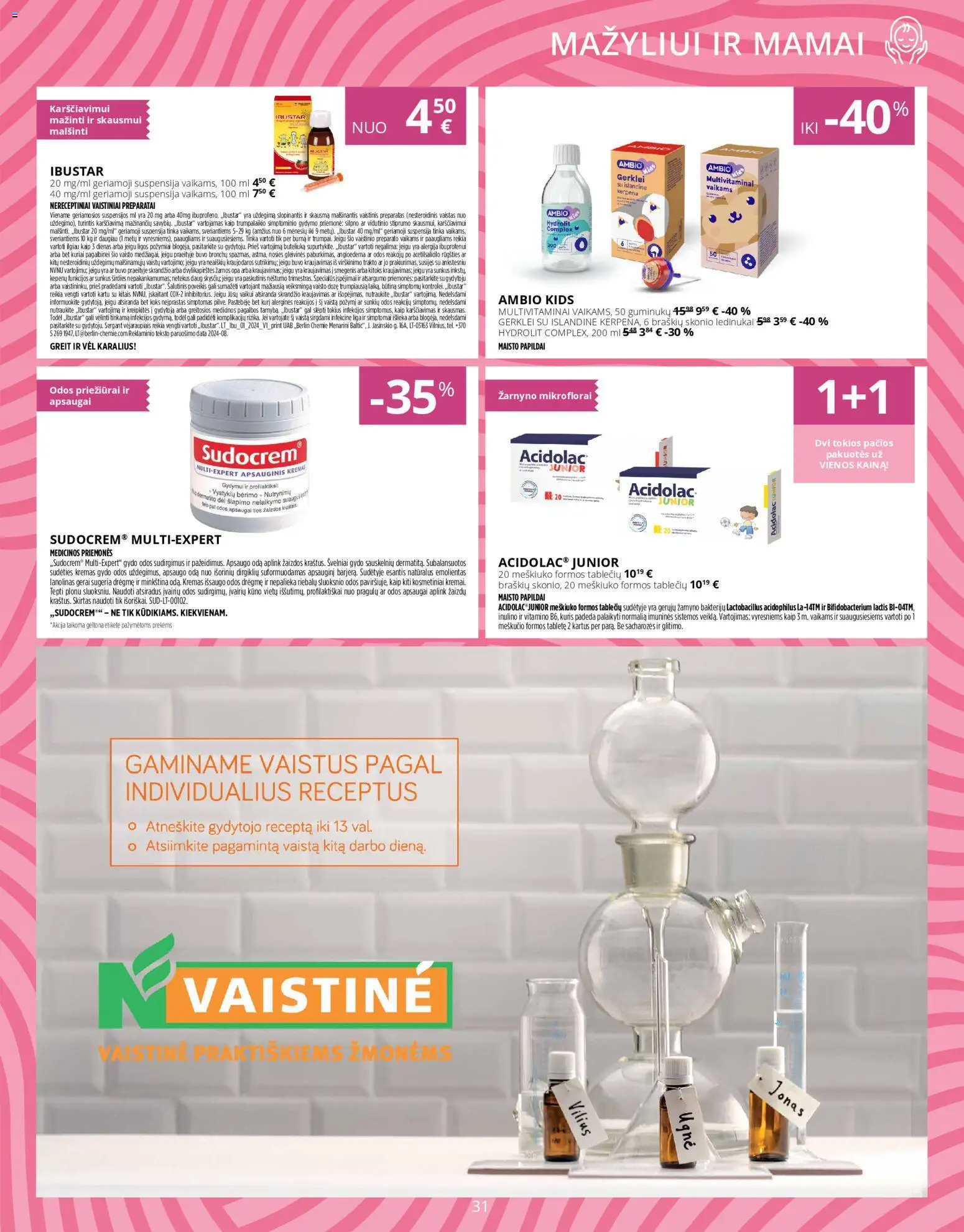 Norfa vaistinė akcijos nuo 01.02.2026 | Puslapis: 31 | Prekių: Ledinukai, Kremas
