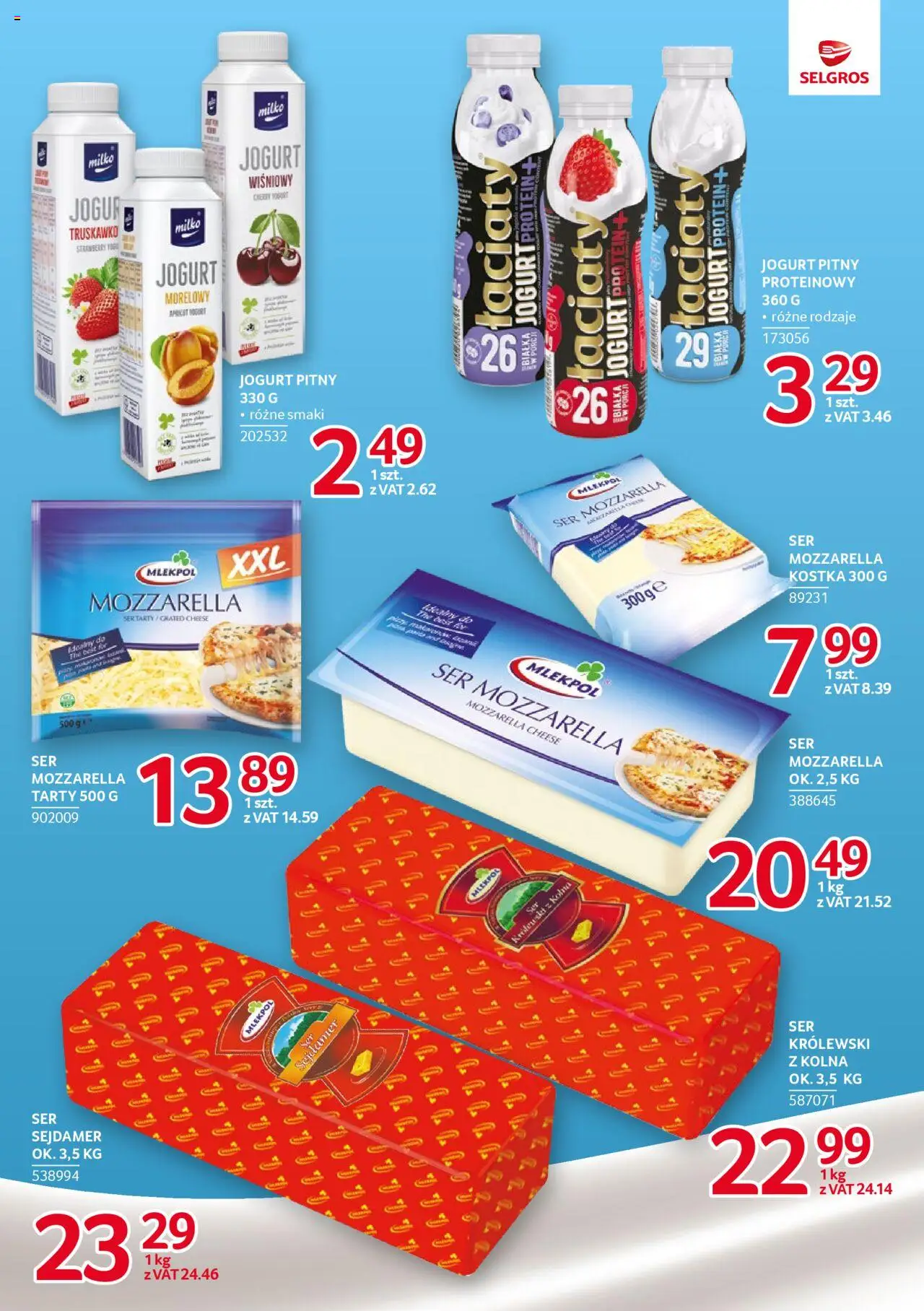Selgros cash&carry Gazetka - Markowe produkty od 23.10.2025 | Strona: 3 | Produkty: Jogurt pitny, Ser, Jogurt, Mozzarella