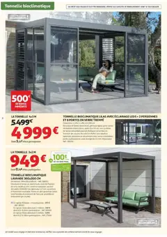 Auchan - Prévisualisation de Auchan - Nos tonnelles bioclimatiques valide à partir de 03.03.2026 | Page: 2 | Produits: Persiennes, Gouttière, Store, Portes