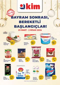 25.03.2026 tarihinden itibaren geçerli olan Kim Market kataloğu önizlemesi | Sayfa: 1