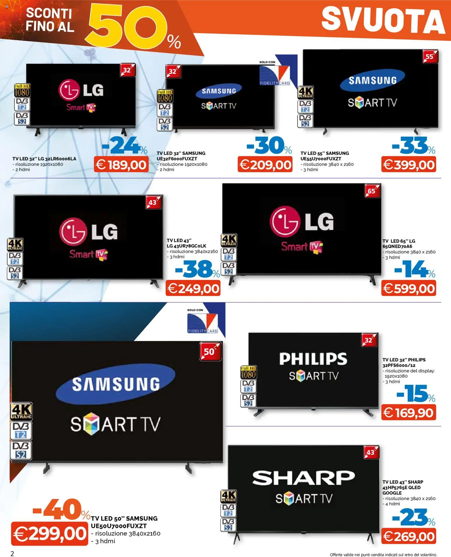 Volantino Mercatò del 07.01.2026 | Pagina: 2 | Prodotti: smart TV, TV, Samsung