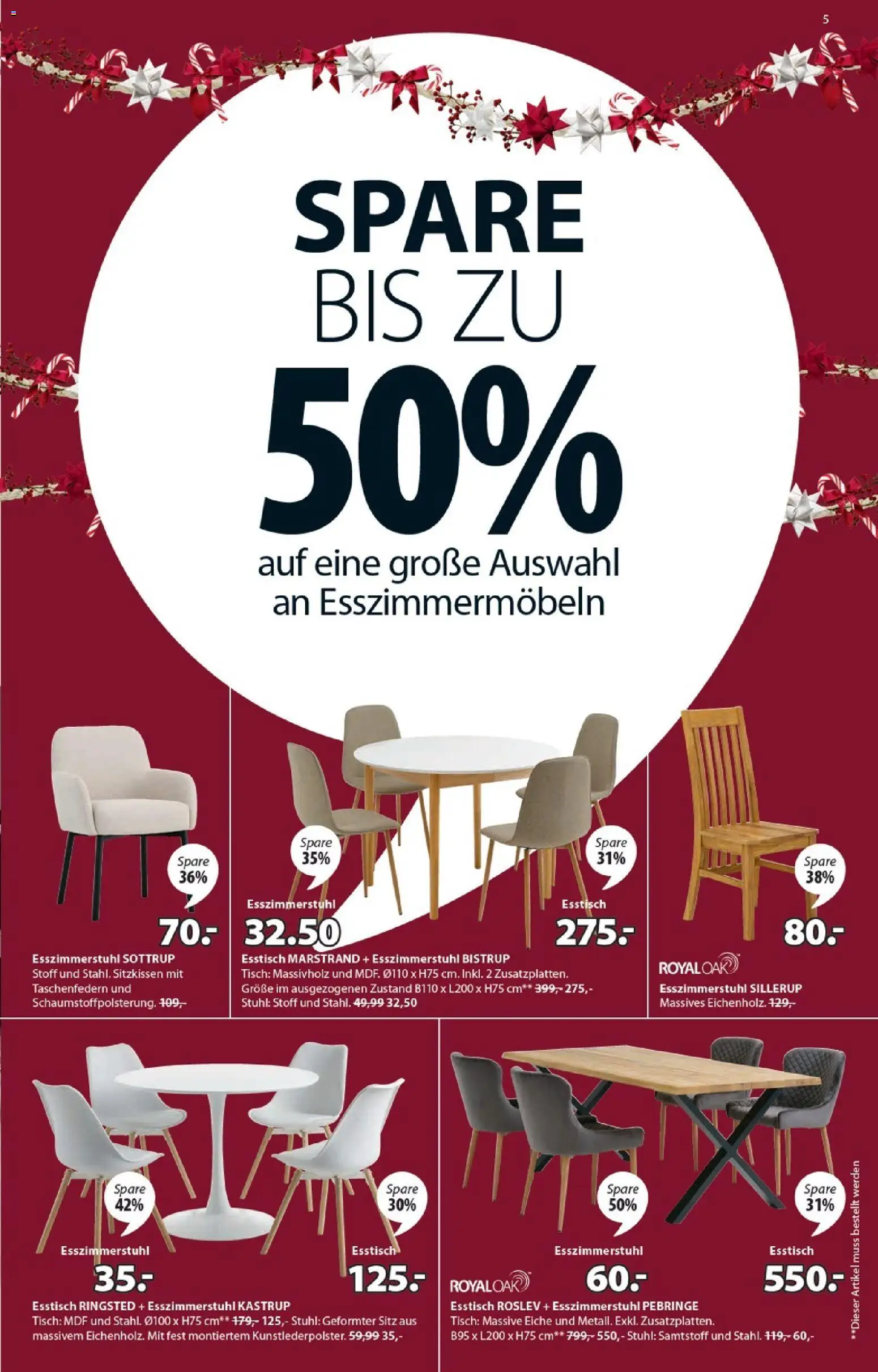 JYSK Angebote gültig ab 10.12.2025 | Seite: 5 | Produkte: Tisch, Stuhl