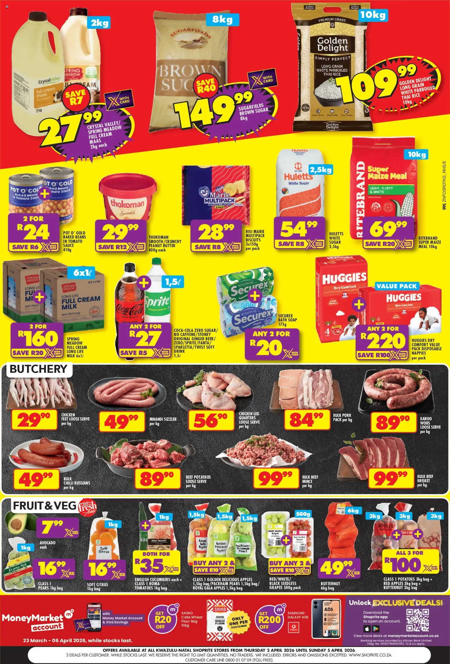 New Shoprite catalogue – valid from 02.04.2026 | Page: 2 | Products: Cucumbers, Peanut butter, Soap, Sauce