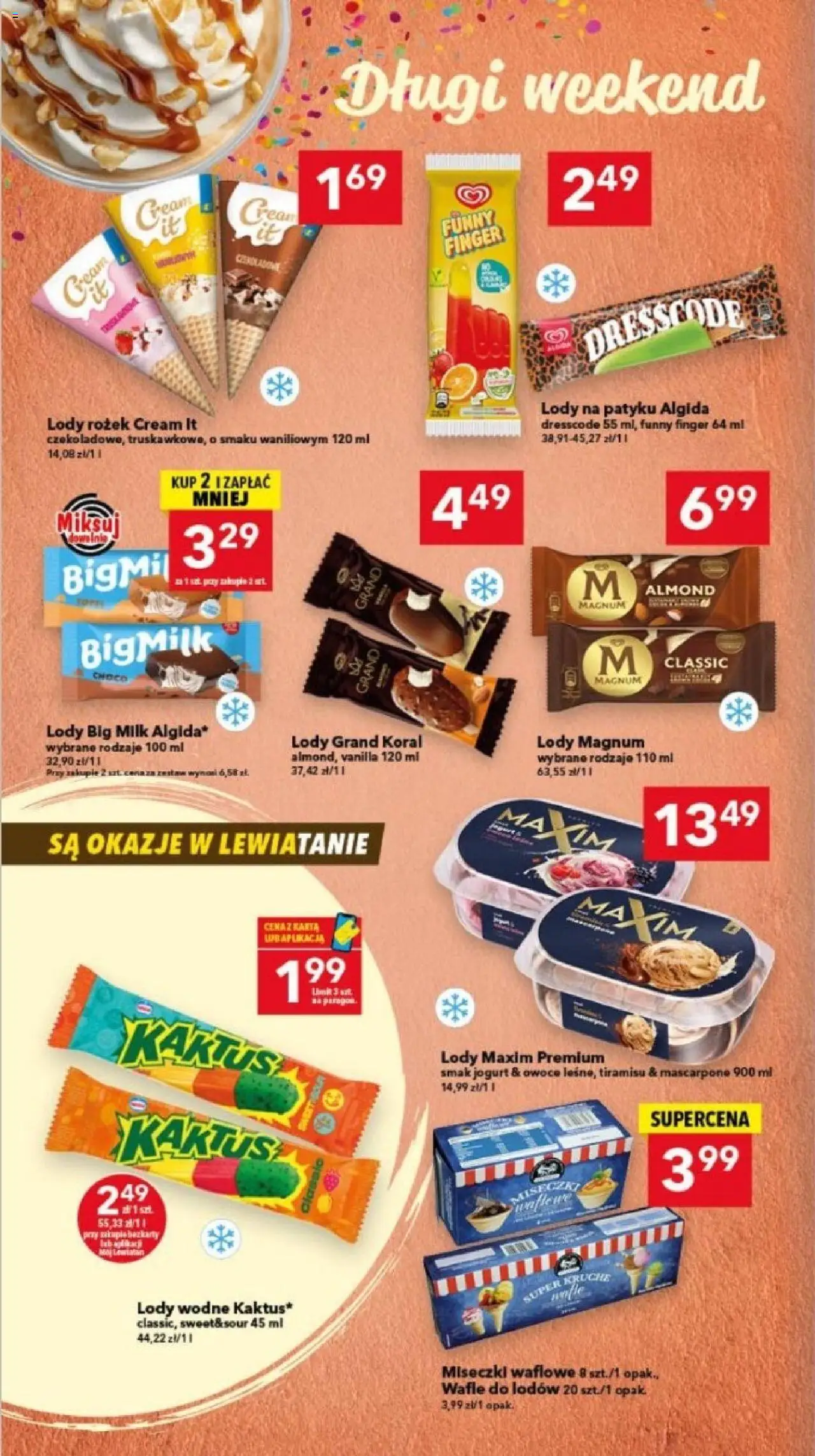 Lewiatan gazetka - Bydgoszcz od 17.06.2025 | Strona: 14 | Produkty: Big Milk, Mascarpone, Jogurt, Owoce