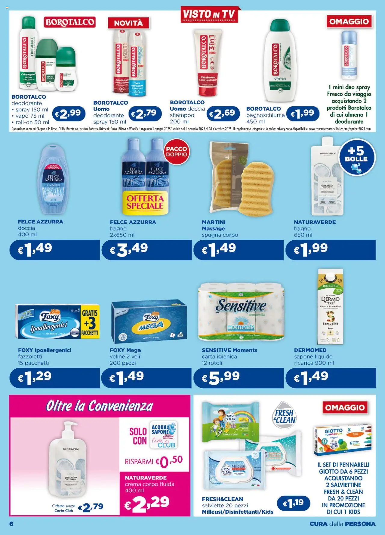 Volantino Acqua e Sapone del 16.10.2025 | Pagina: 6 | Prodotti: Crema, TV, Bagno, Profumo