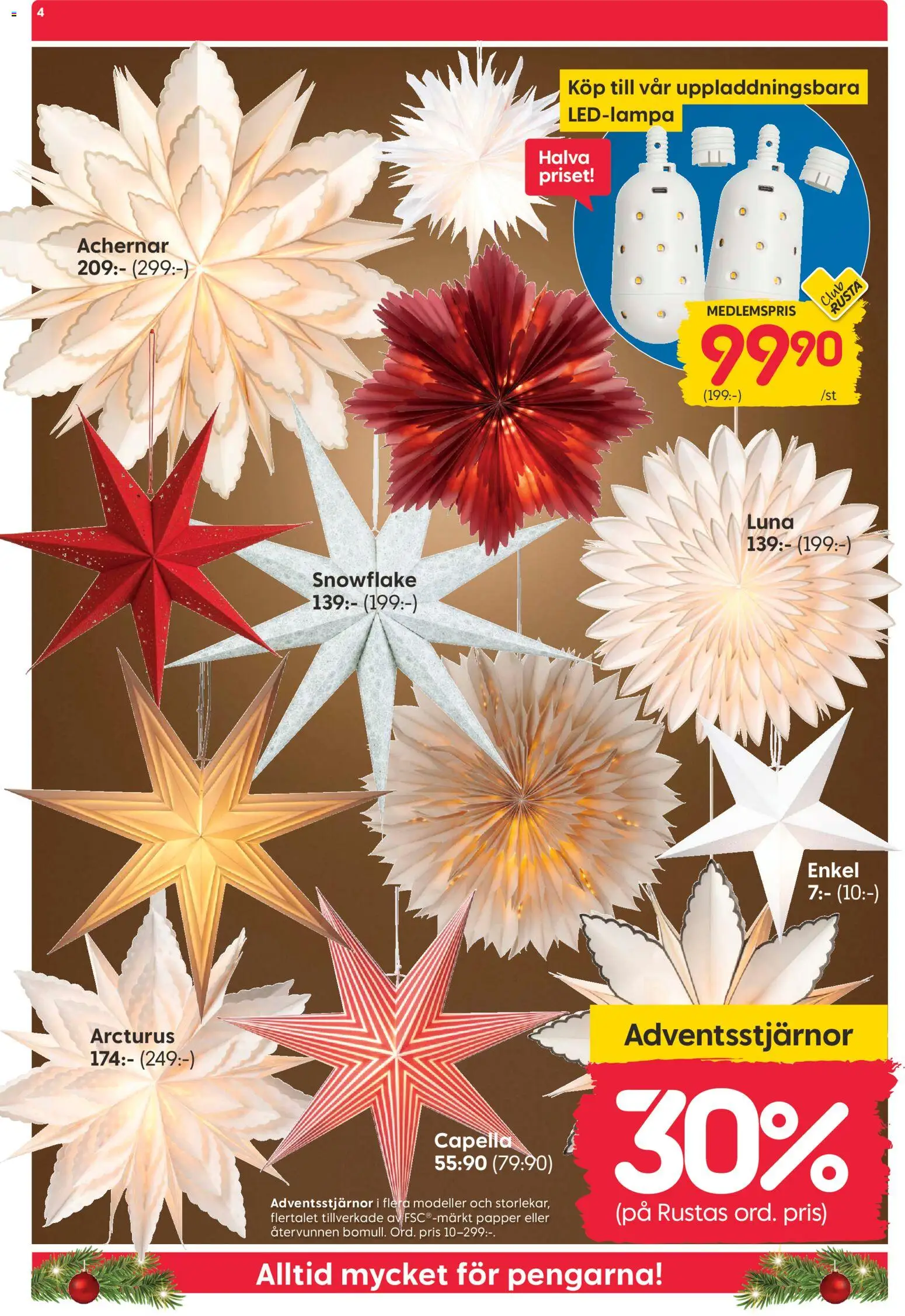 Rusta reklamblad aktuell från 17.11.2025 | Sida: 4 | Produkter: Papper