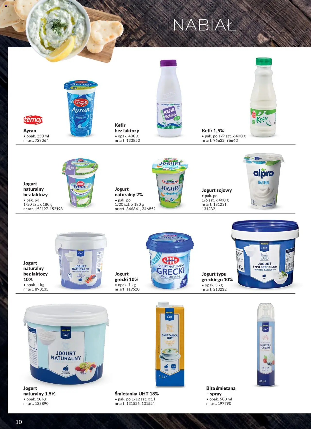 Makro Gazetka - Street Food od 27.03.2024 | Strona: 10 | Produkty: Kefir, Jogurt, Śmietana