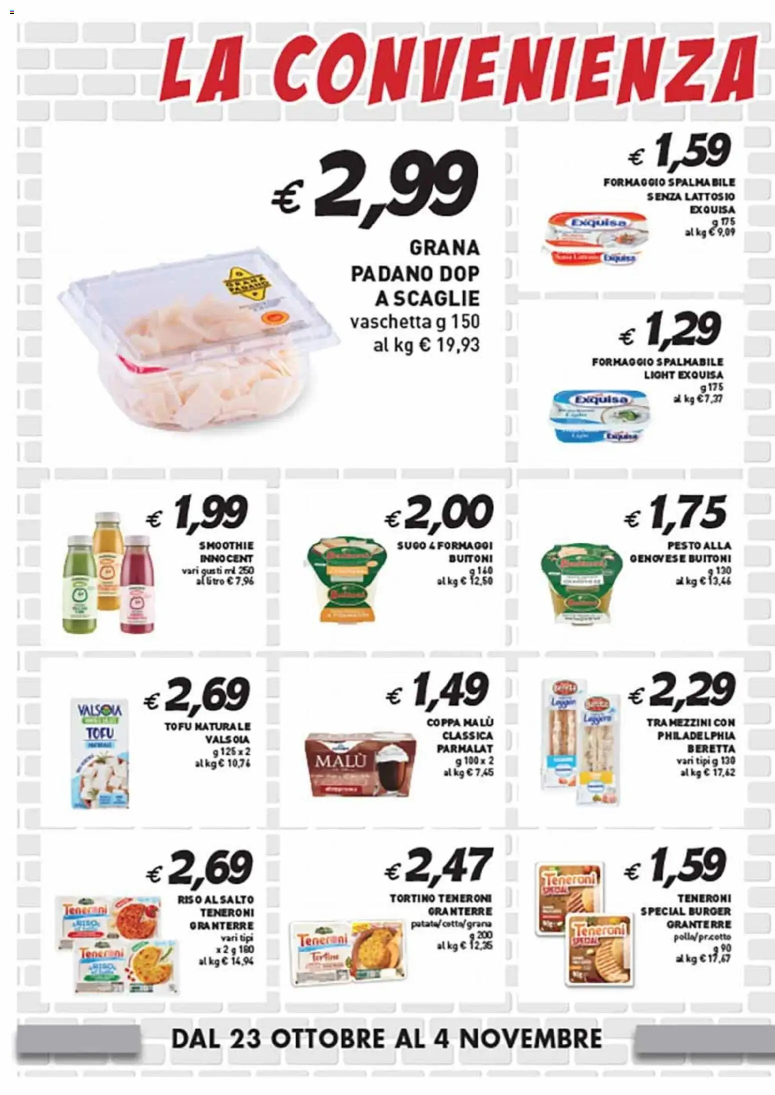 Volantino Coal del 23.10.2025 | Pagina: 2 | Prodotti: Formaggio, Tofu, Pesto, Sugo