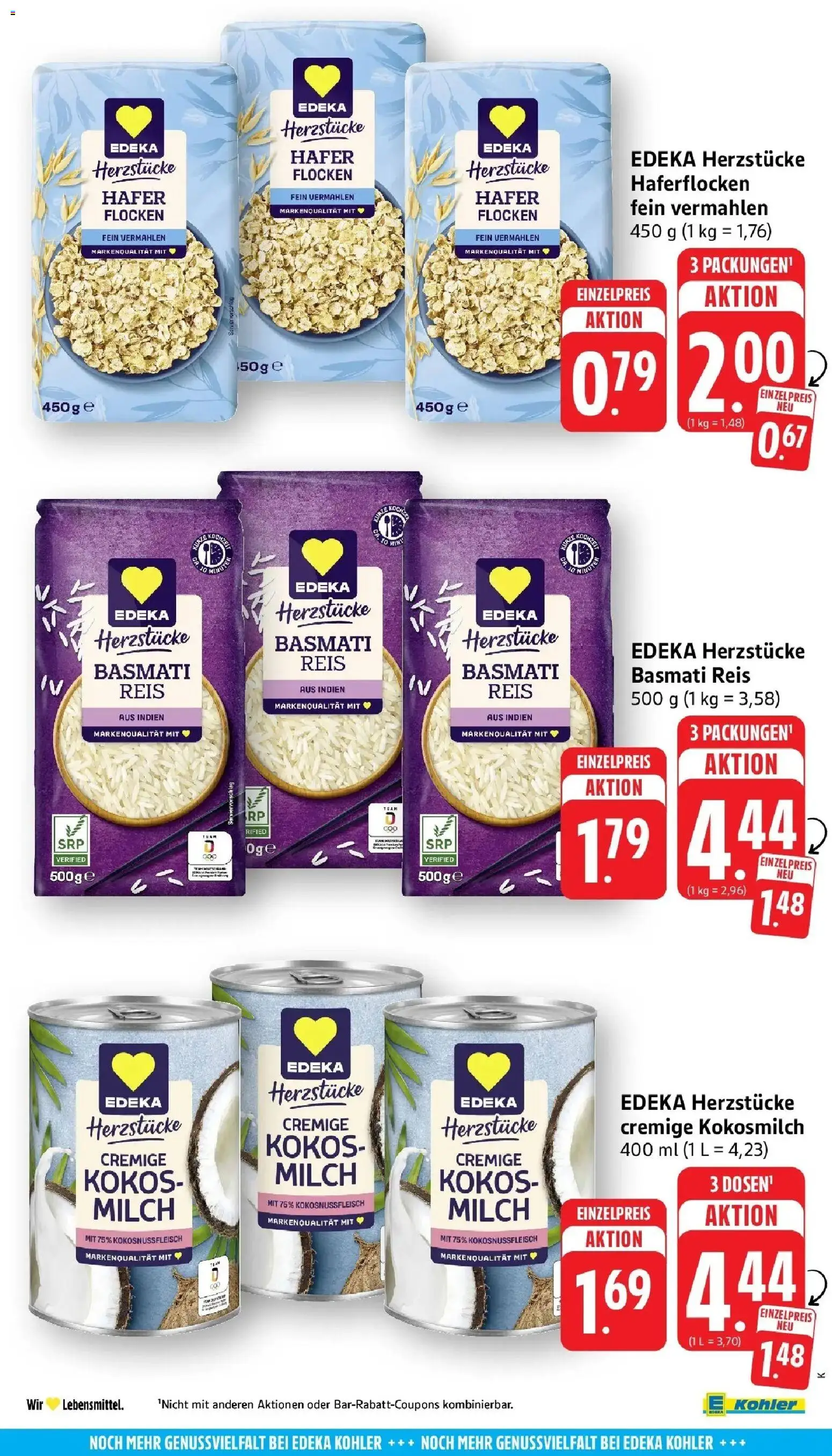 Edeka prospekt Ettenheim	 – gültig ab 15.03.2026 | Seite: 57 | Produkte: Milch, Reis, Flocken