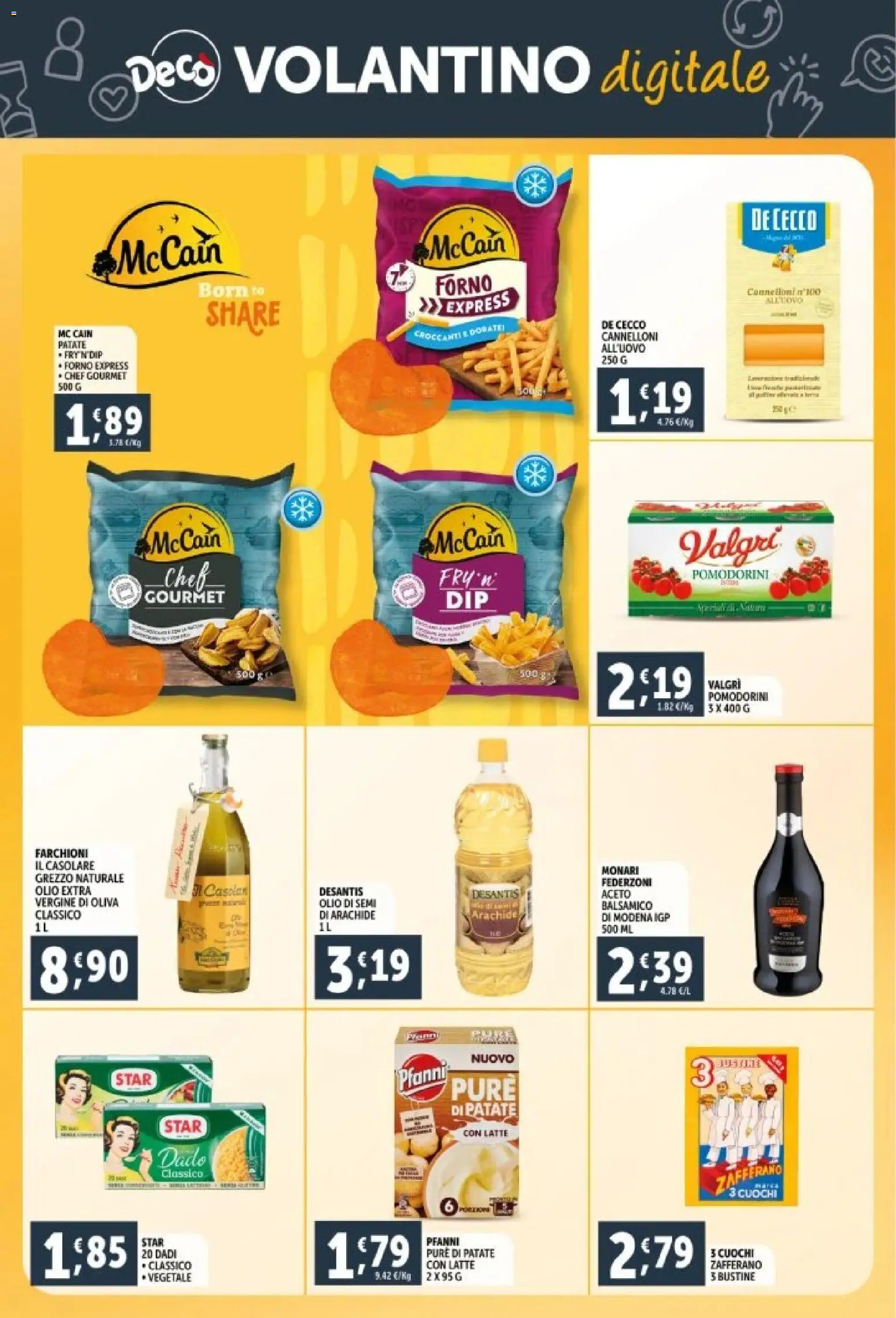 Volantino Decò del 29.12.2025 | Pagina: 27 | Prodotti: Pomodorini, Latte, Olio, Aceto