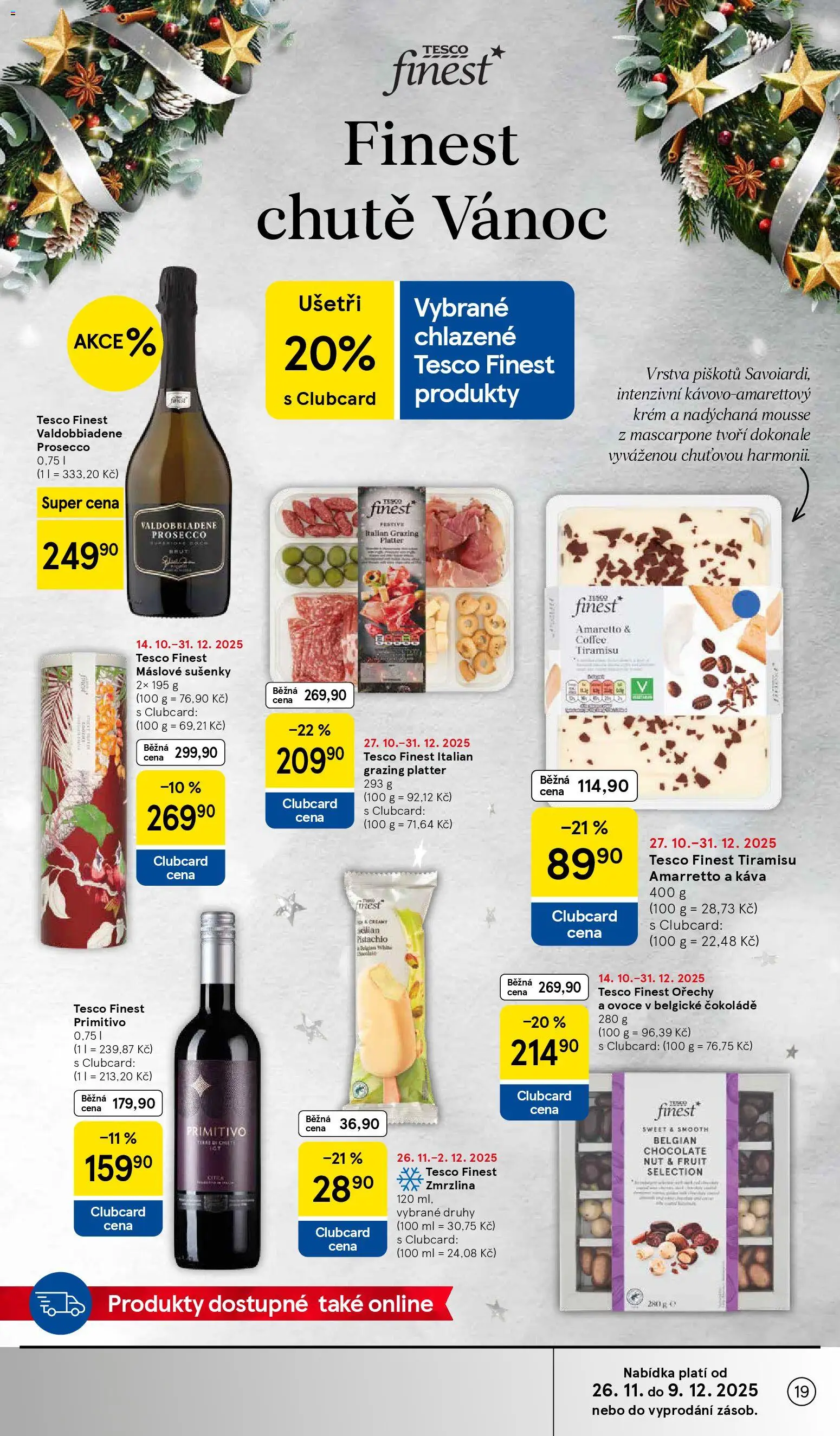 Tesco Black Friday od 26.11.2025 | Strana: 19 | Produkty: Prosecco, Krém, Cookies, Mascarpone