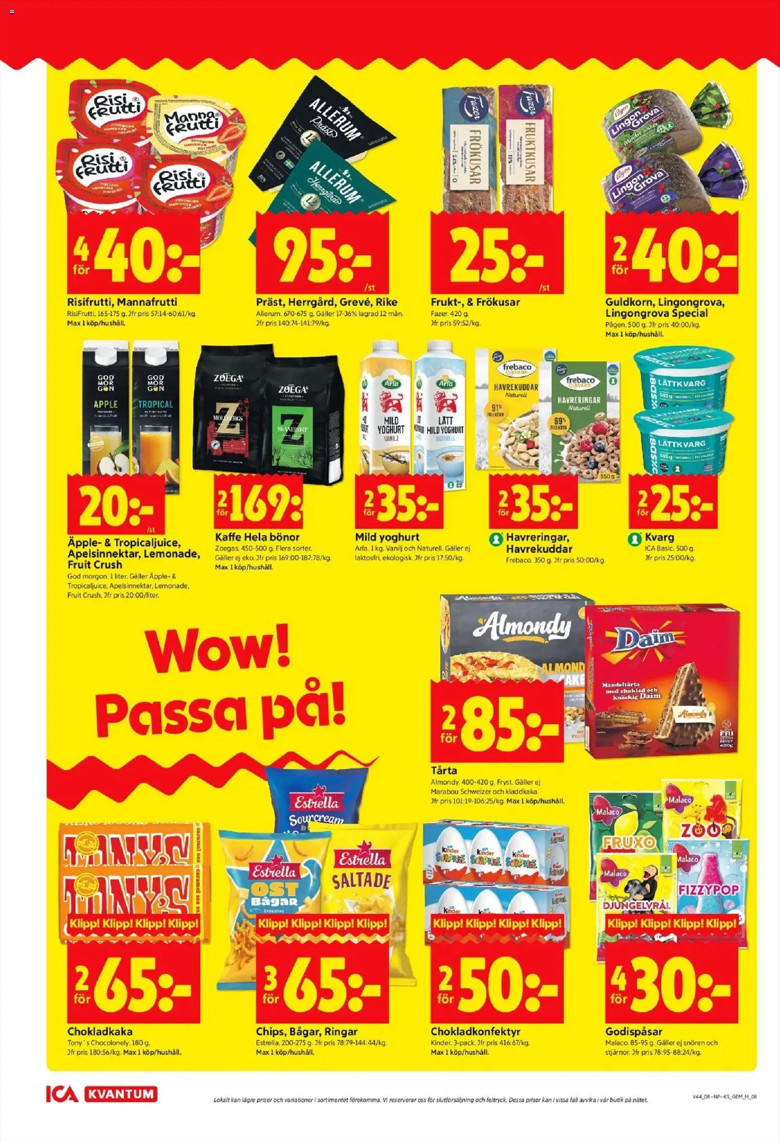 ICA Kvantum reklamblad aktuell från 27.10.2025 | Sida: 10 | Produkter: Chokladkaka, Lingongrova, Kaffe, Mandeltårta