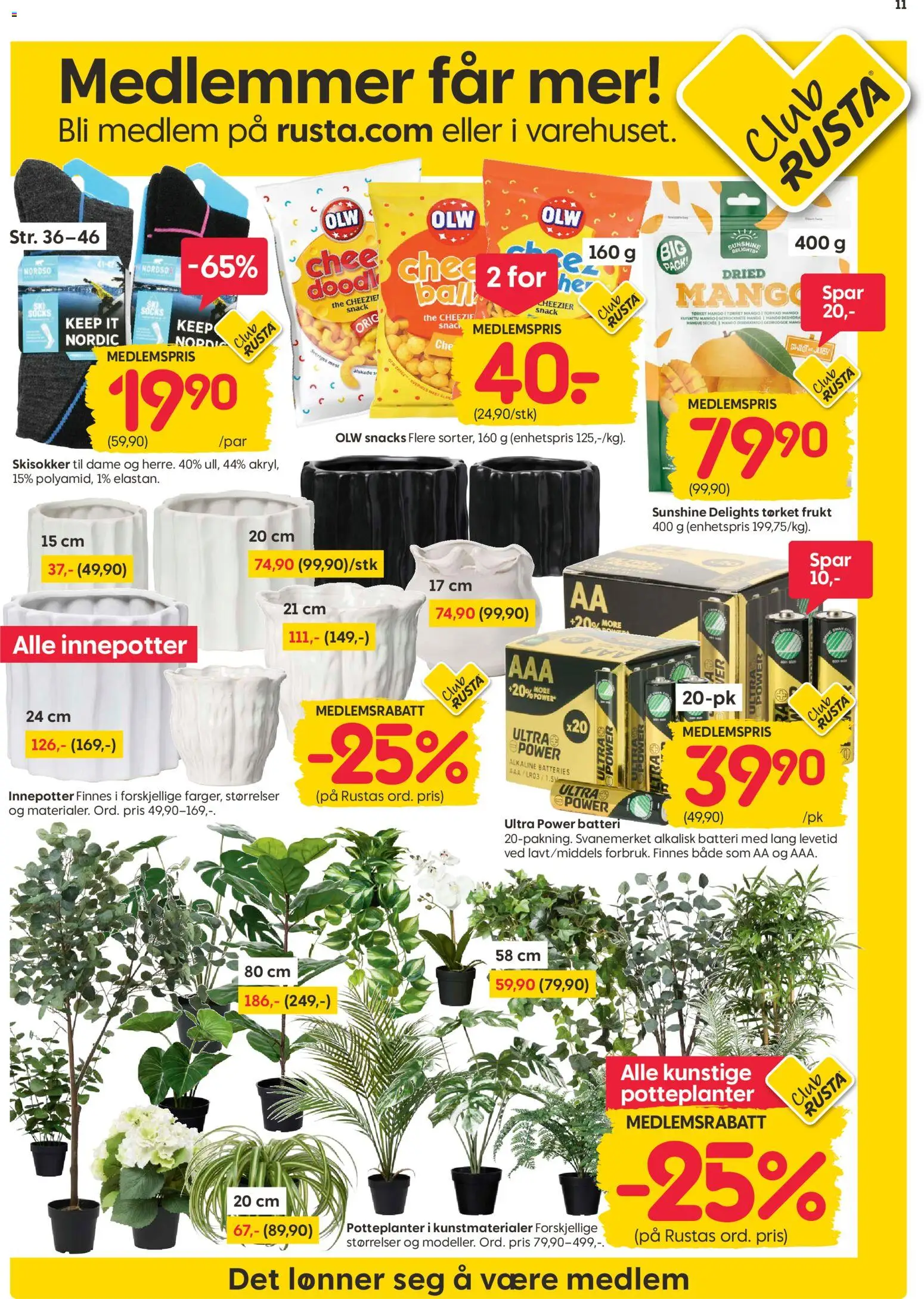 {H1} | Side: 11 | Produkter: Snacks, Mango, Batteri