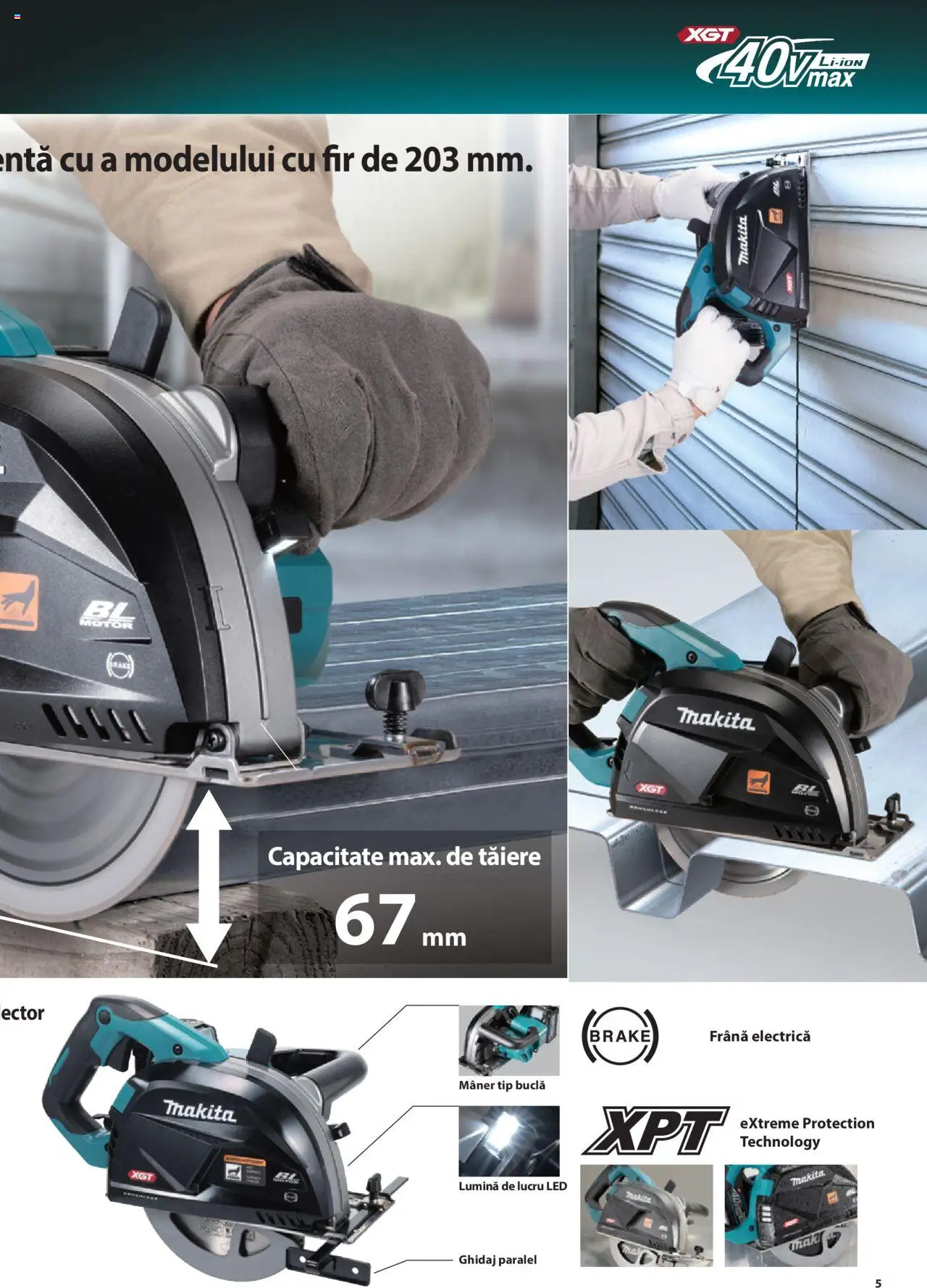 Makita catalog - Masini profesionale Makita XGT – valabil de la 20.06.2024 | Pagină: 5 | Produse: Mâner
