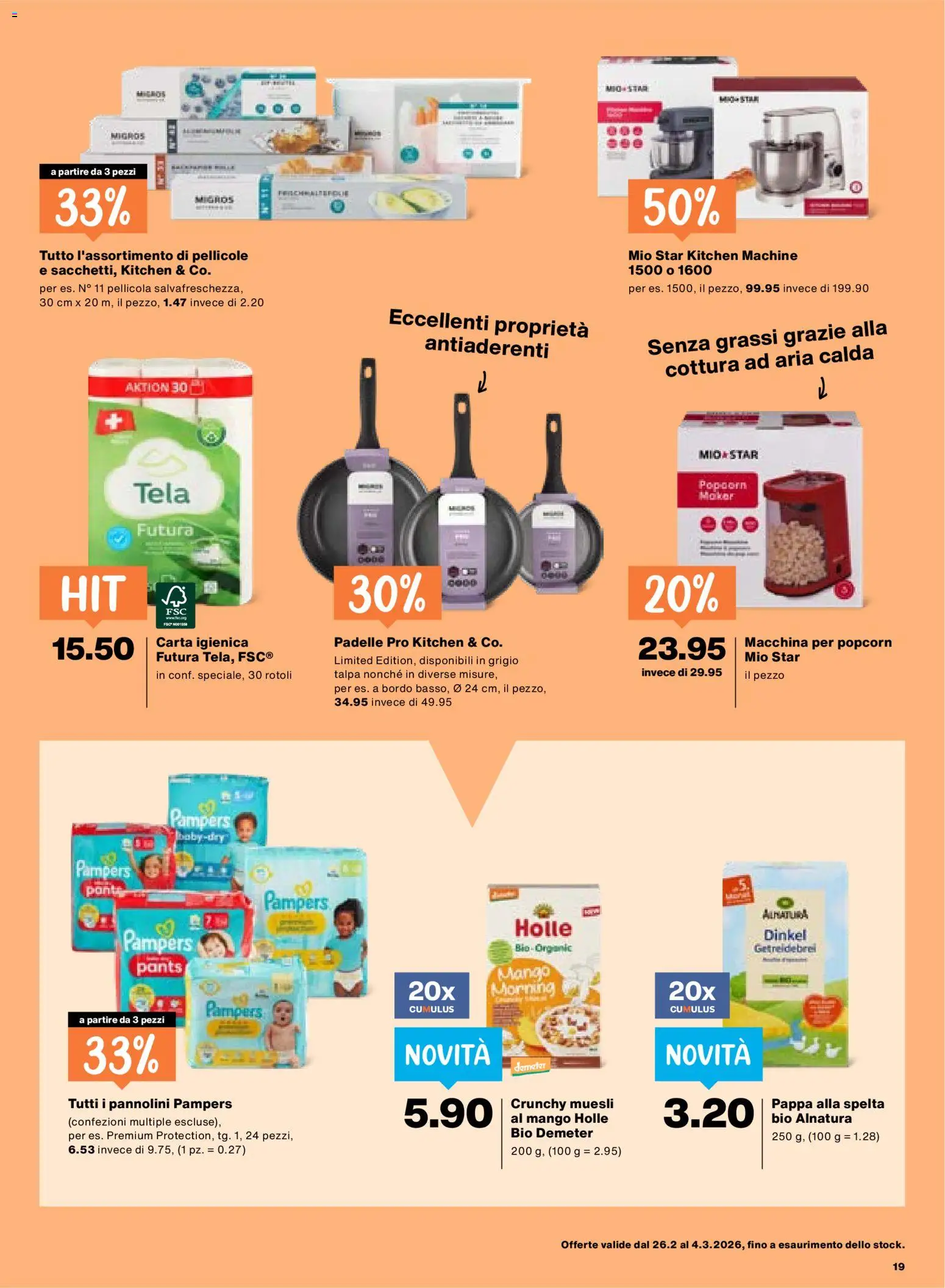 Migros Aktionen IT – gültig ab 26.02.2026 | Seite: 19 | Produkte: Mango, Pampers