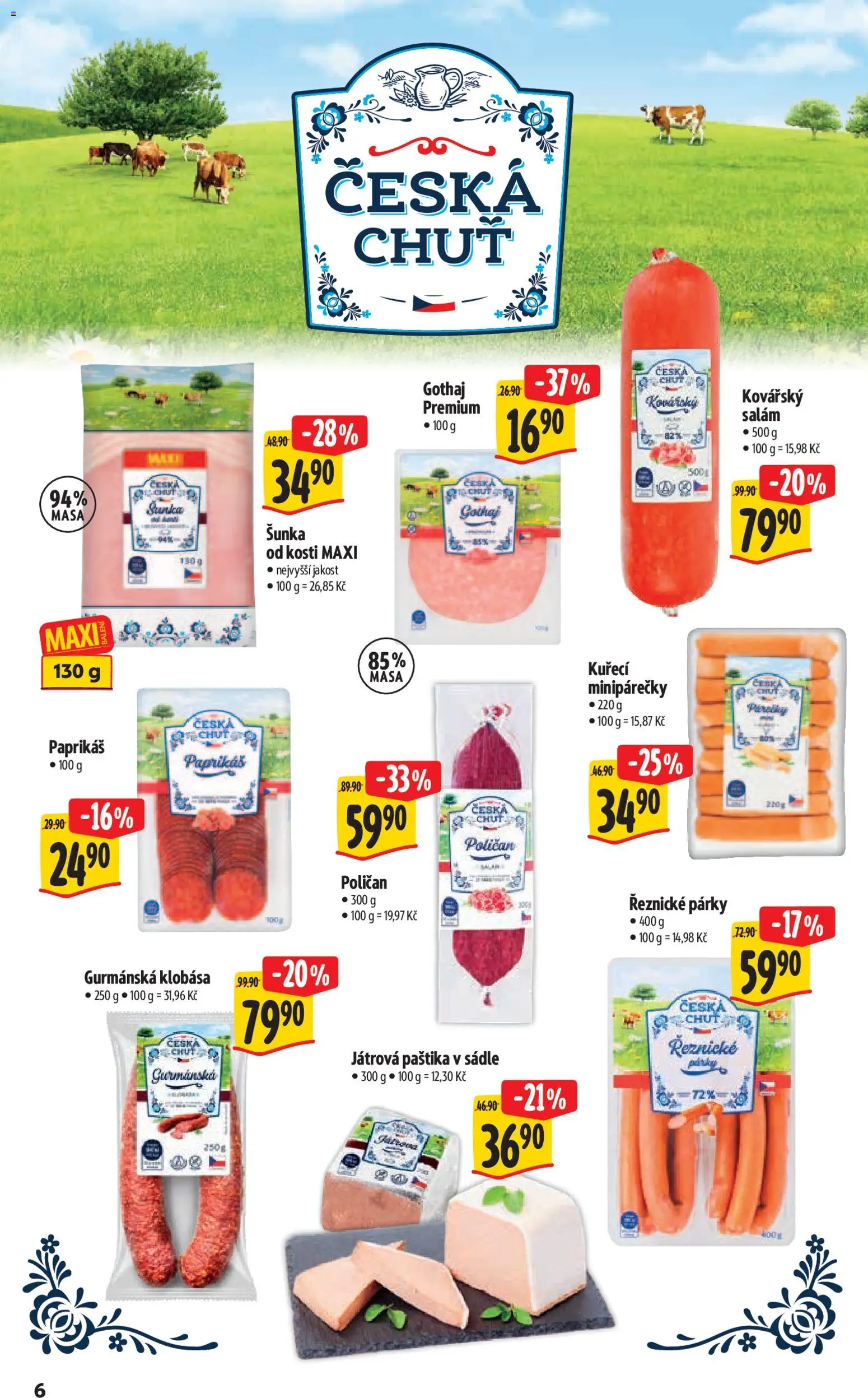 Albert leták - Hypermarket od 25.02.2026 | Strana: 12 | Produkty: Salám, Šunka, Klobása, Paštika