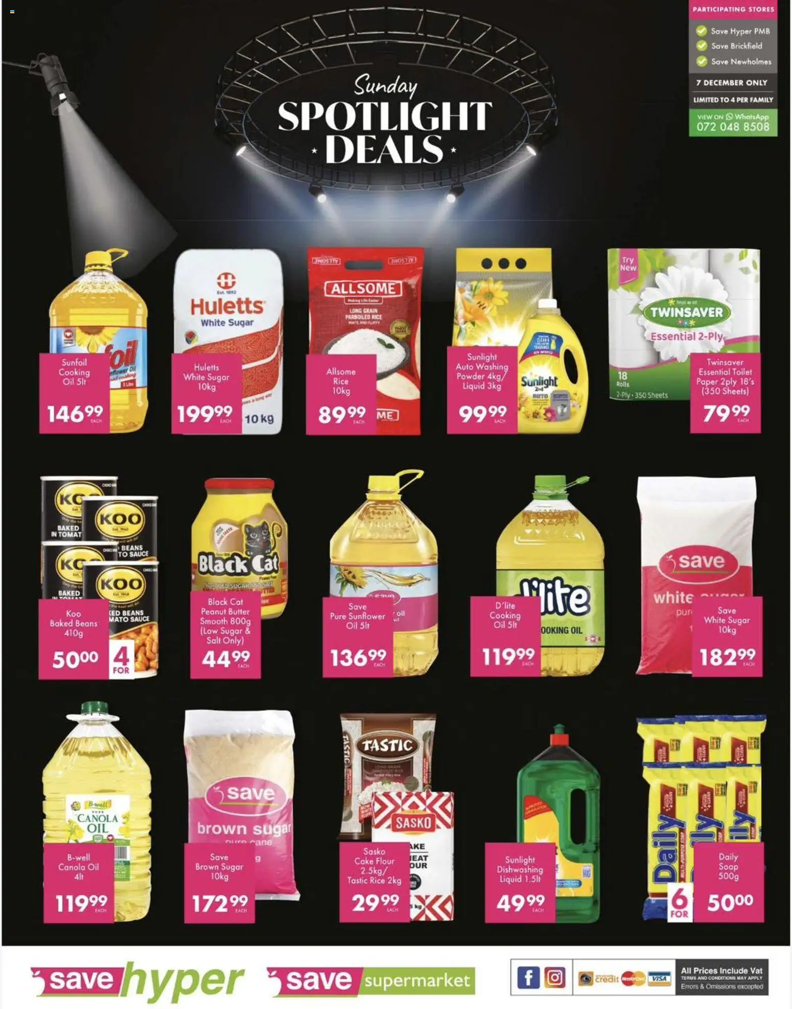 New Save catalogue – valid from 07.12.2025 | Page: 1 | Products: Beans, Butter, Powder, Salt
