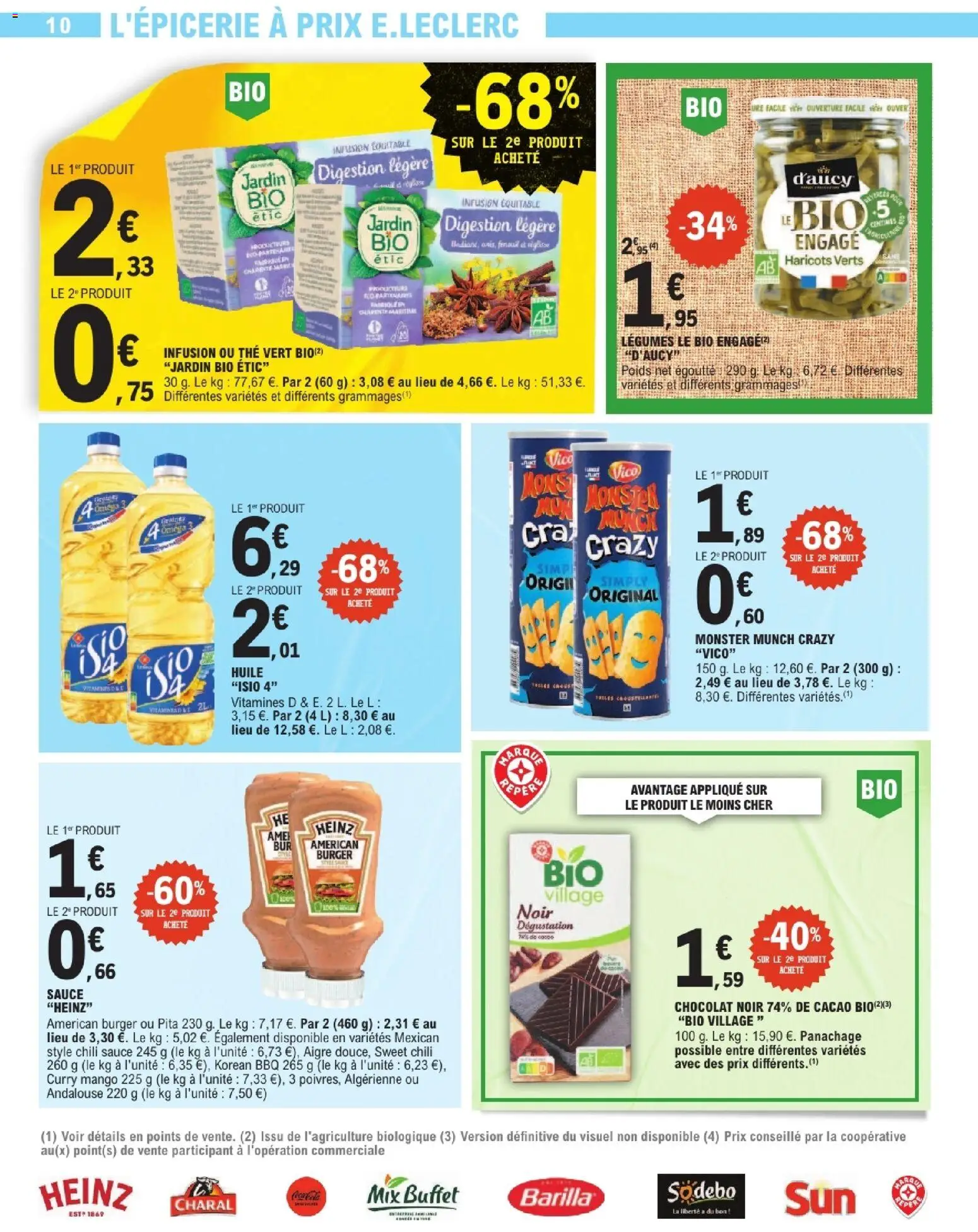 {H1} | Page: 10 | Produits: Poids, Fenouil, Haricots verts, Chocolat