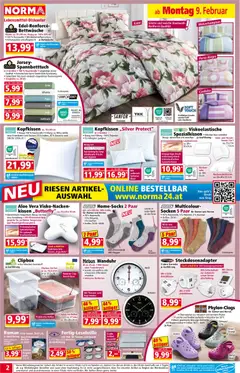 Norma Flugblatt ab 09.02.2026 gültig | Seite: 2 | Produkte: Socken, USB, Kissen