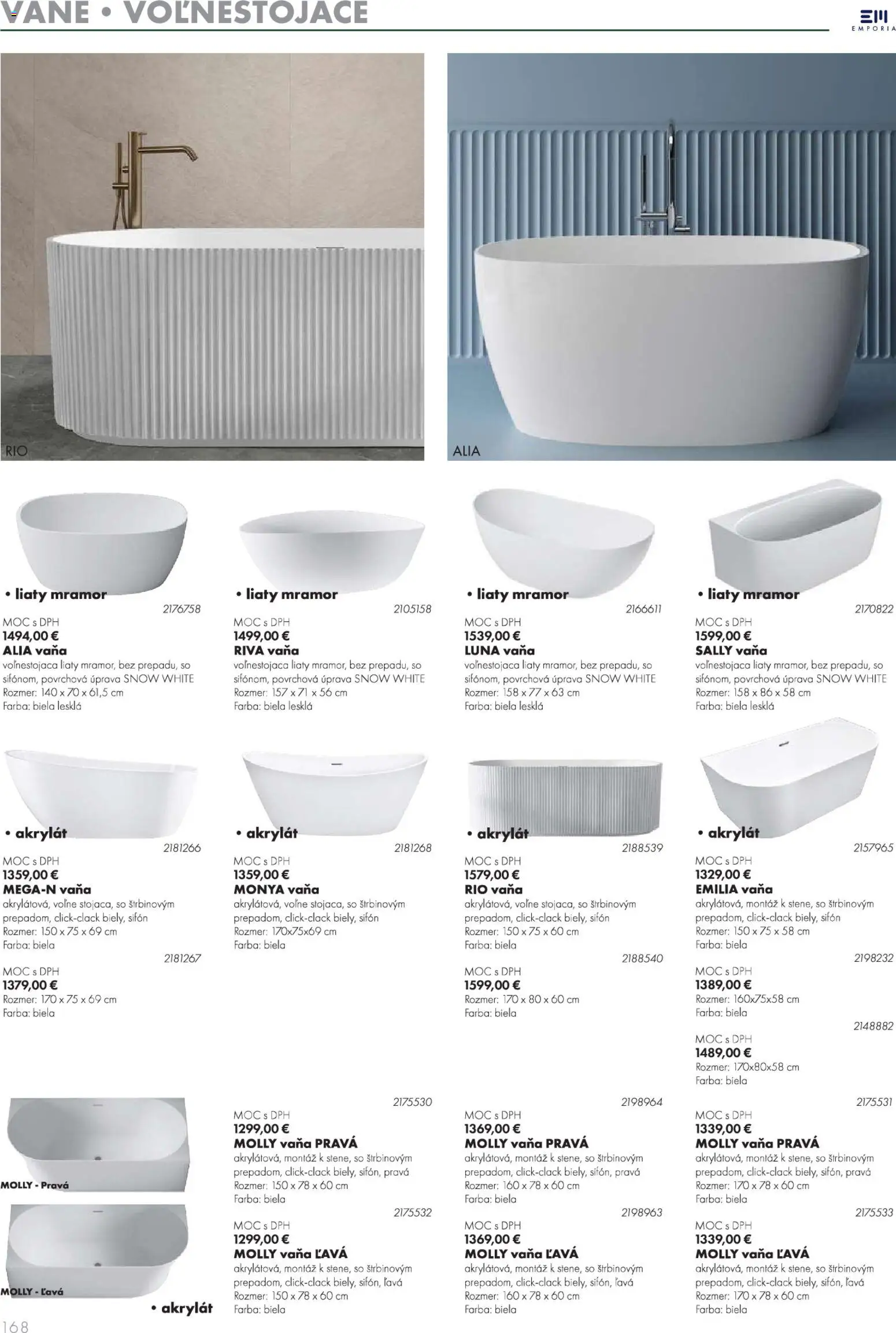 Nové Ingema akcie – leták je platný od 29.10.2025 | Strana: 170 | Produkty: Vaňa