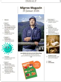 Migros Magazin ab 19.01.2026 gültig | Seite: 5 | Produkte: Tisch, Nudeln, Gemüse, Bilder