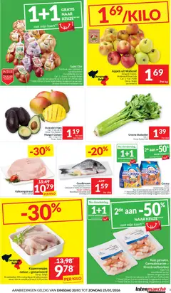Intermarché folder week 4 - Voorbeeld van een folder van Intermarché, geldig van 20.01.2026 | Pagina: 5 | Producten: Appels, Kaart, Kekszek