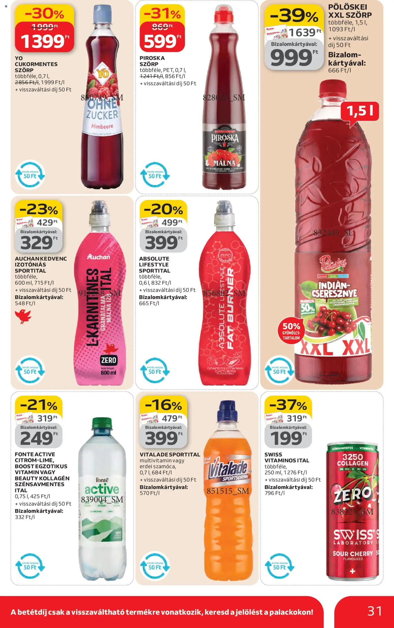 Auchan akciós ujság - amely érvényes a következő dátumtól: 12.02.2026 | Oldal: 31 | Termékek: Málna, Gyümölcs, Cseresznye, Multivitamin