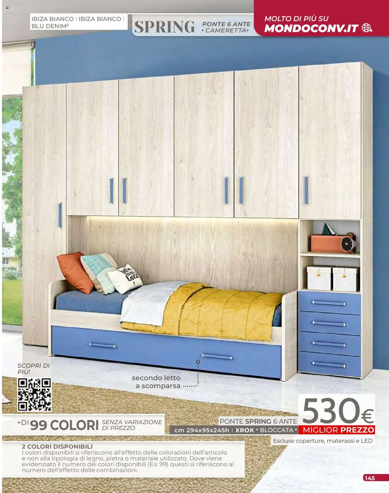 Volantino Mondo Convenienza del 09.09.2025 | Pagina: 147 | Prodotti: Letto