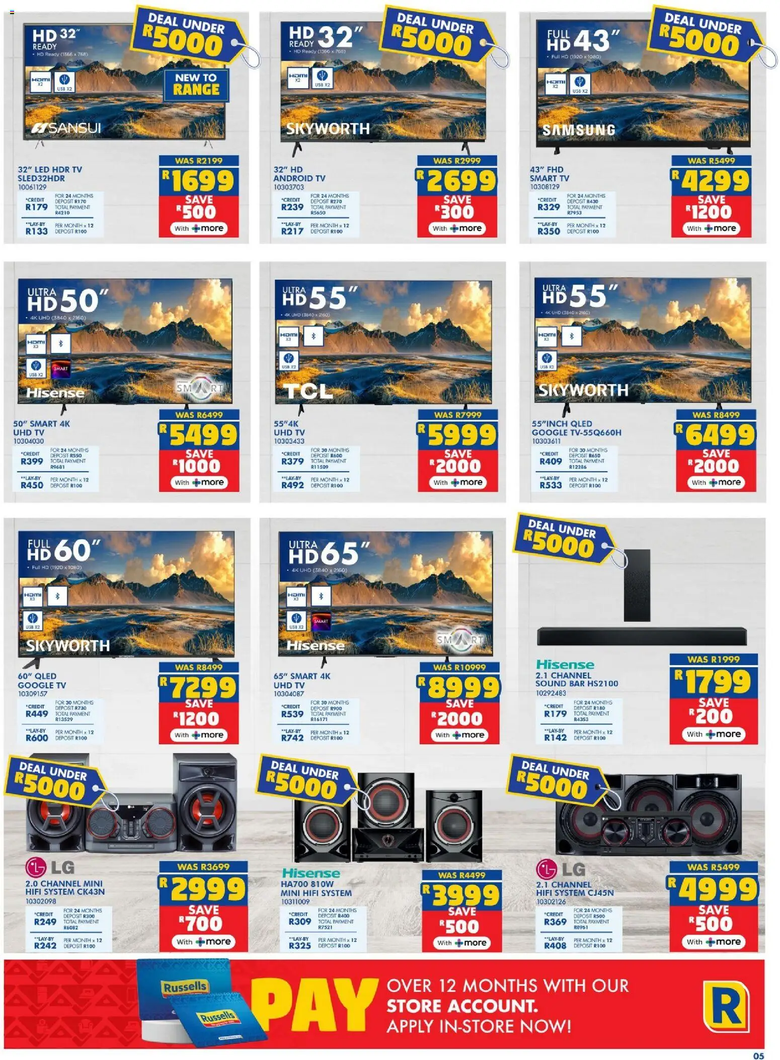 New Russells catalogue – valid from 15.01.2026 | Page: 5 | Products: USB, TV