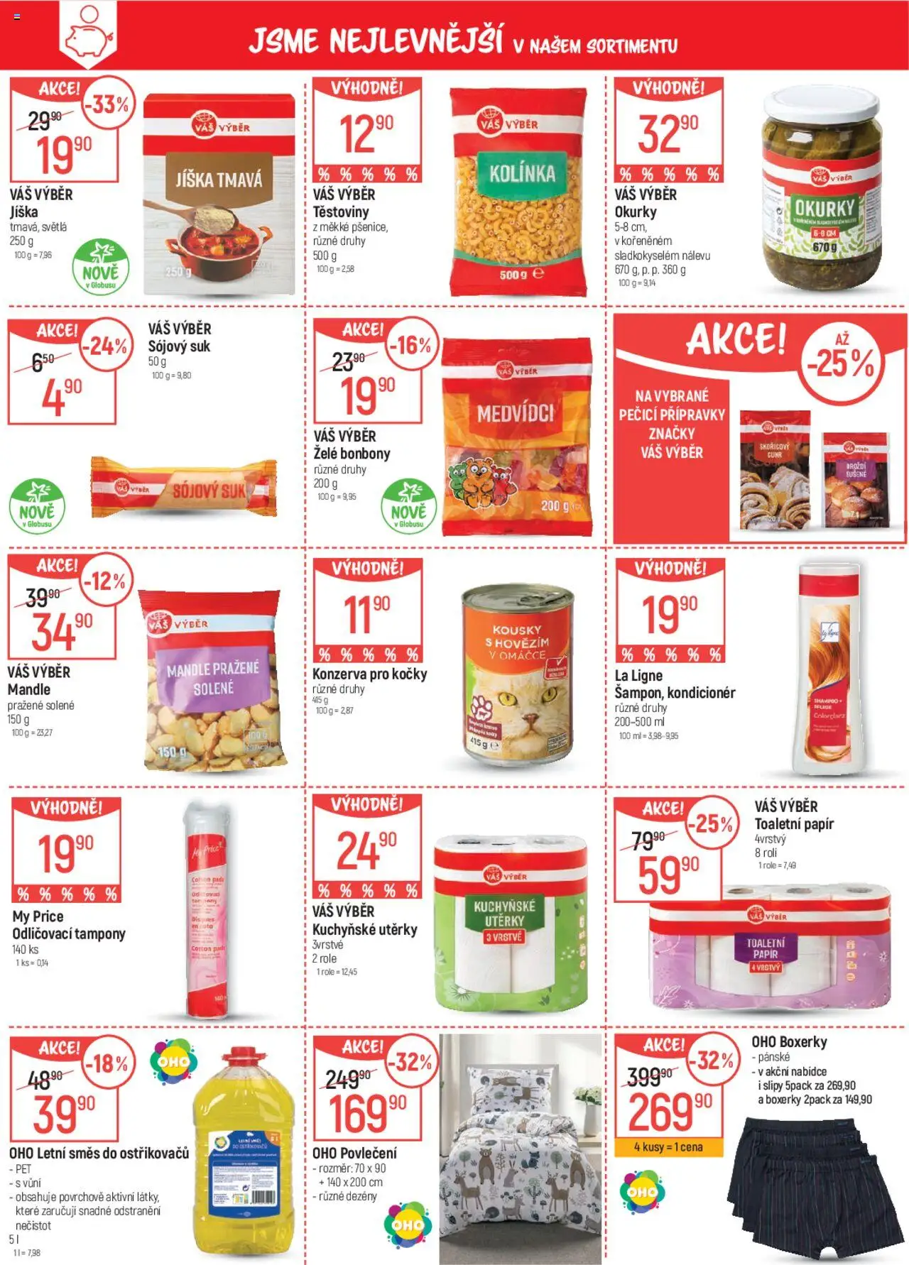 Globus leták od 25.06.2025 | Strana: 4 | Produkty: Okurky, Toaletní papír, Mandle, Kondicionér