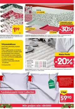 Rusta-mainoslehti voimassa 15.12.2025 alkaen | Sivu: 3 | Tuotteet: Pussilakanasetti, Pöytä, Matto, Voi