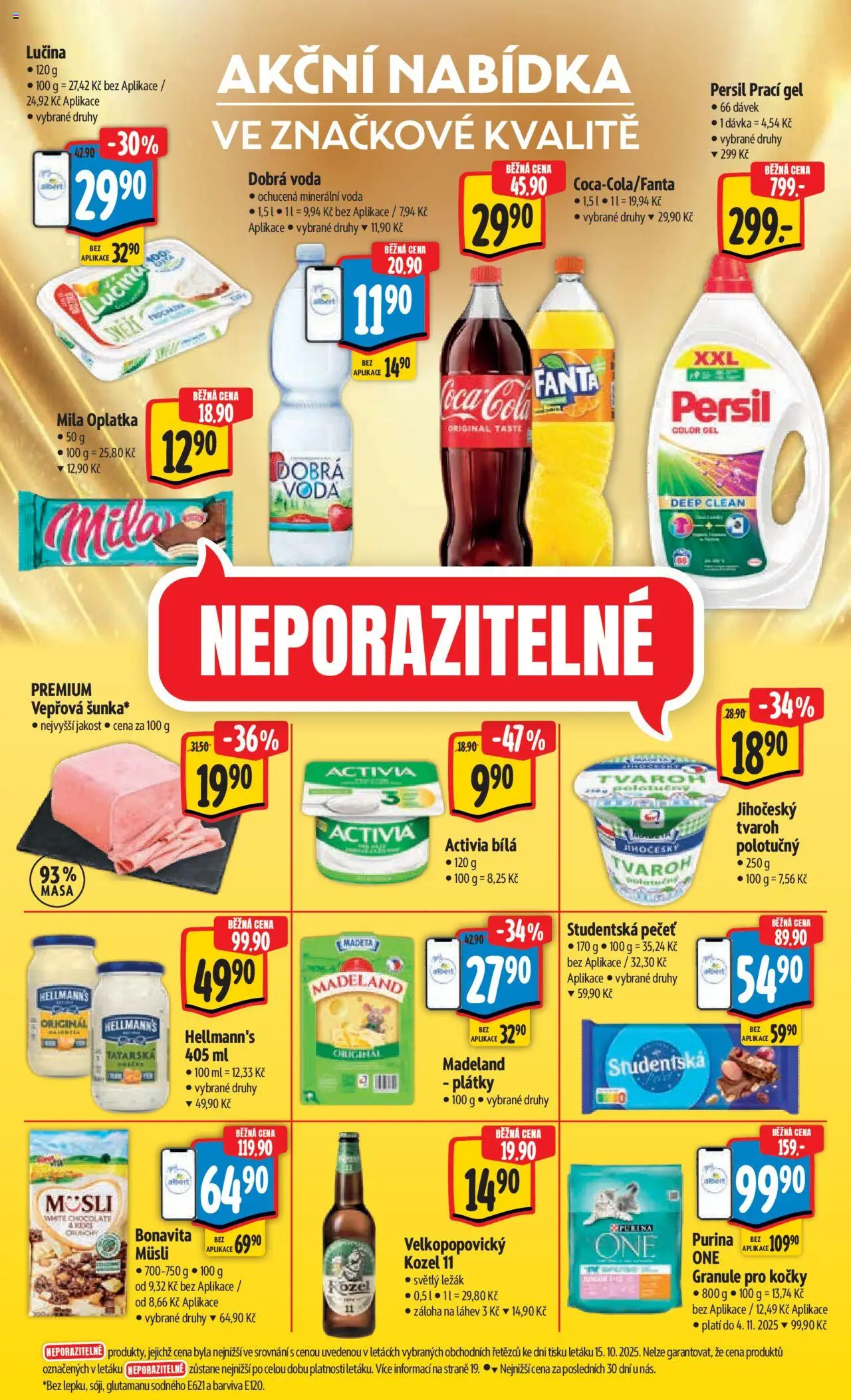 Albert leták - Hypermarket od 22.10.2025 | Strana: 55 | Produkty: Prací gel, Lučina, Purina, Minerální voda