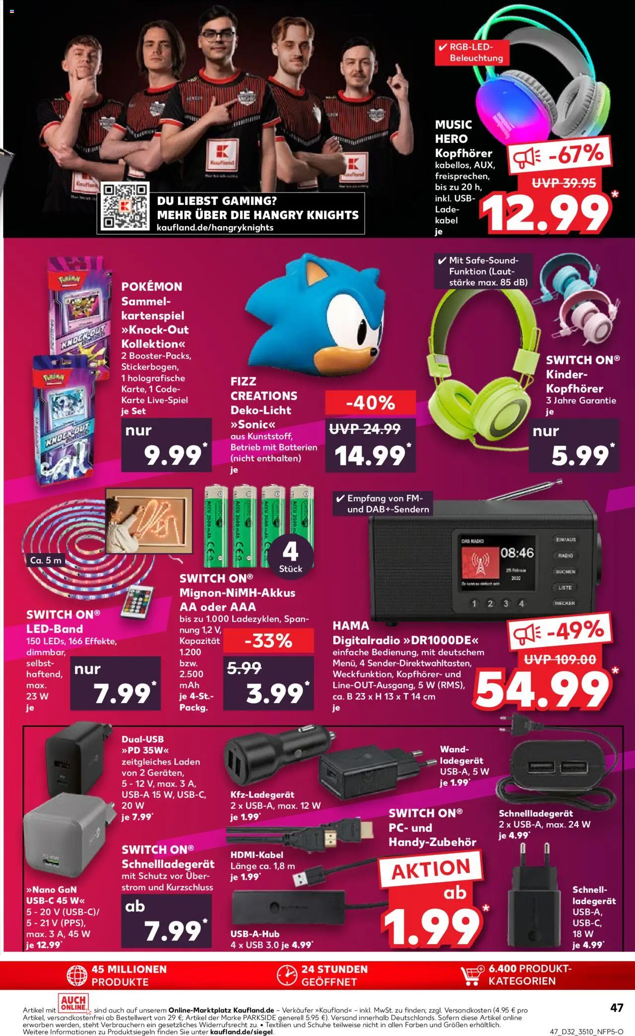 Kaufland prospekt Leipzig	 - gültig ab dem 07.08.2025 | Seite: 47 | Produkte: USB, Ladegerät, PC, Kopfhörer