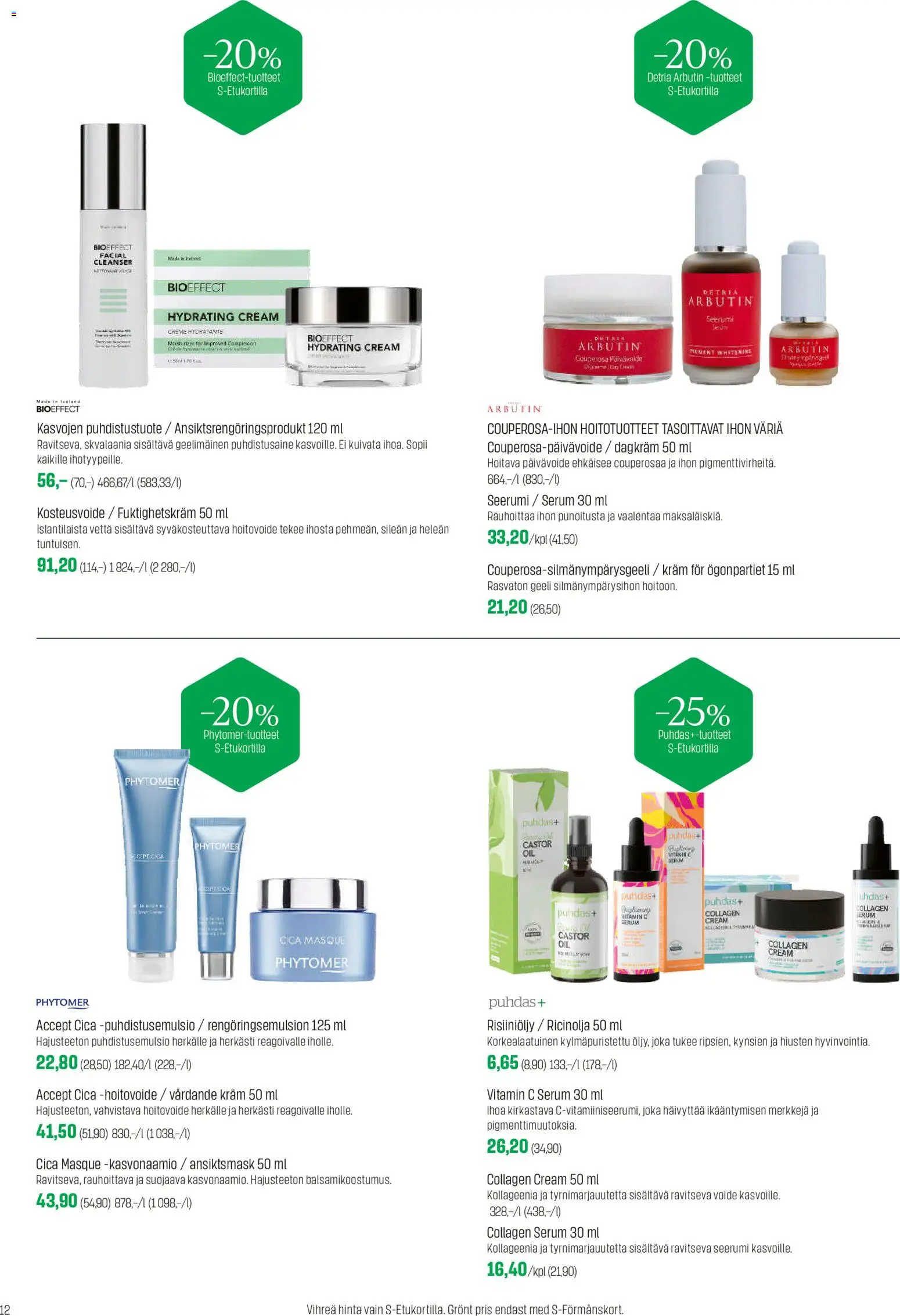 Sokos tarjoukset – voimassa 26.01.2026 alkaen | Sivu: 12 | Tuotteet: Seerumi, Kasvonaamio, Puhdistusaine