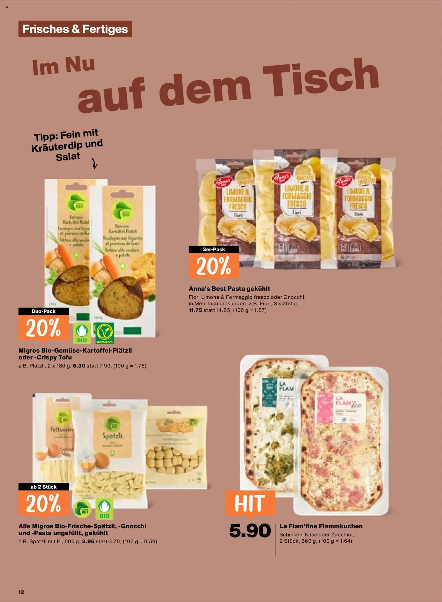 Migros Aktionen – gültig ab 26.02.2026 | Seite: 12 | Produkte: Tisch, Pasta, Salat