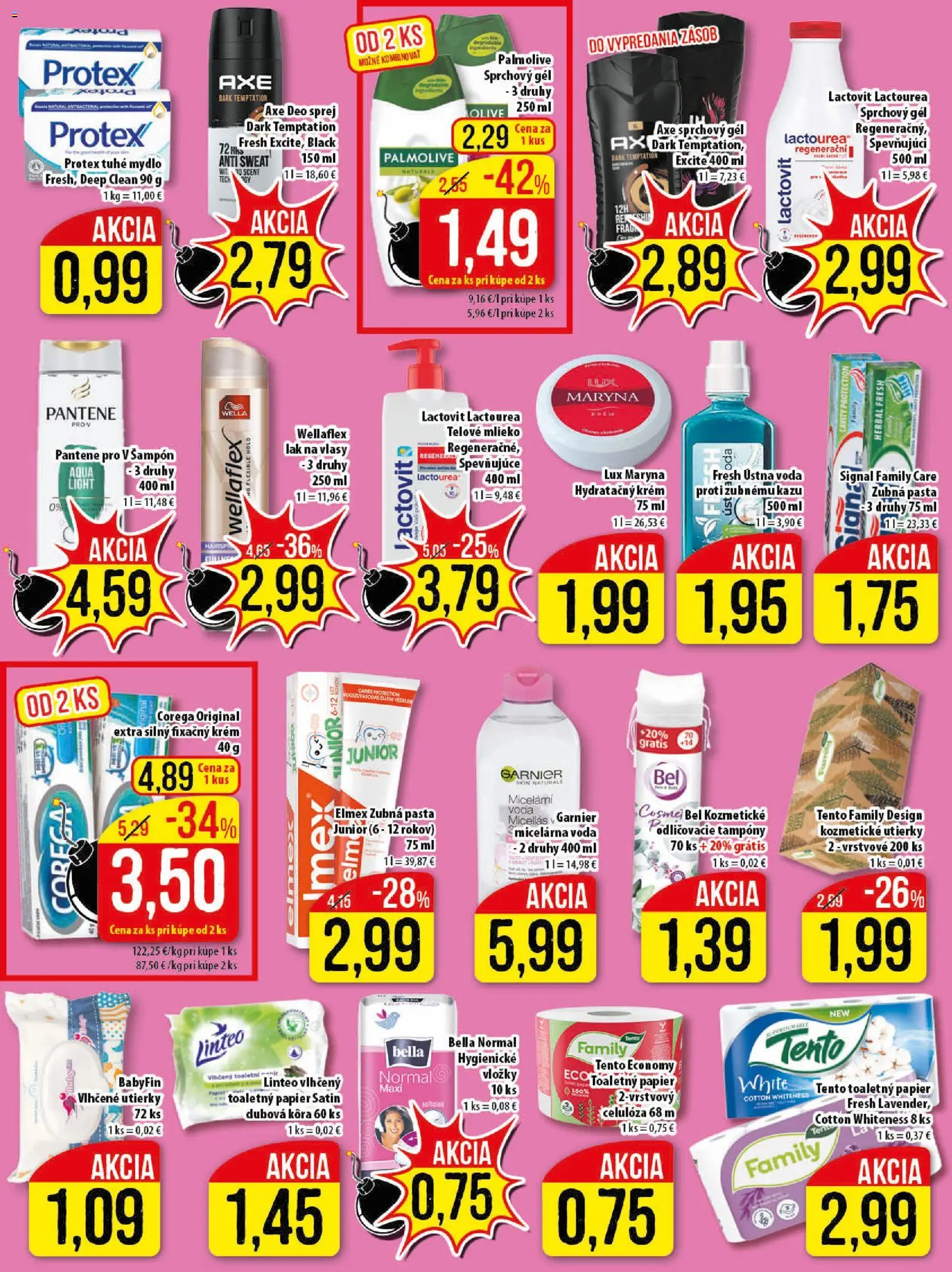 Nové Klas akcie – leták je platný od 16.03.2026 | Strana: 22 | Produkty: Mlieko, Toaletný papier, Sprchový gél, Krém