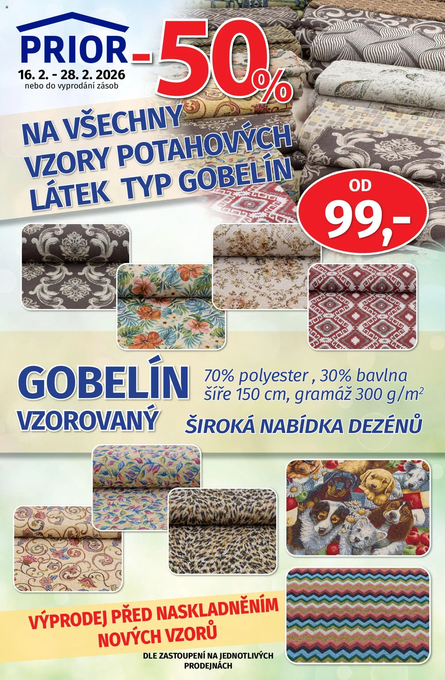 Prior - Akční Nabídka Bytových A Oděvních Látek od 16.02.2026 | Strana: 1