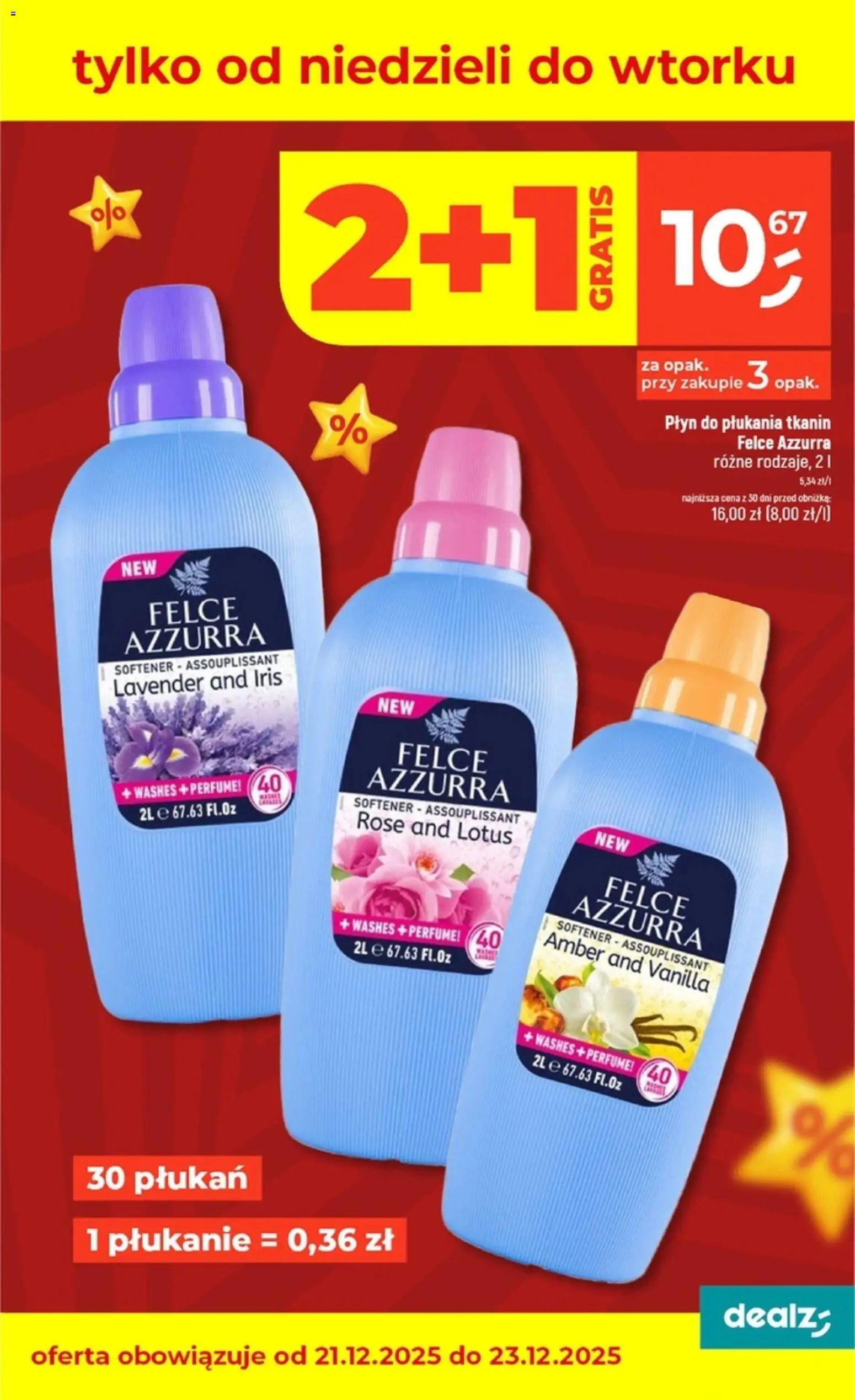 Dealz Gazetka - Jeszcze tańsze święta od 18.12.2025 | Strona: 12 | Produkty: Płyn do płukania tkanin