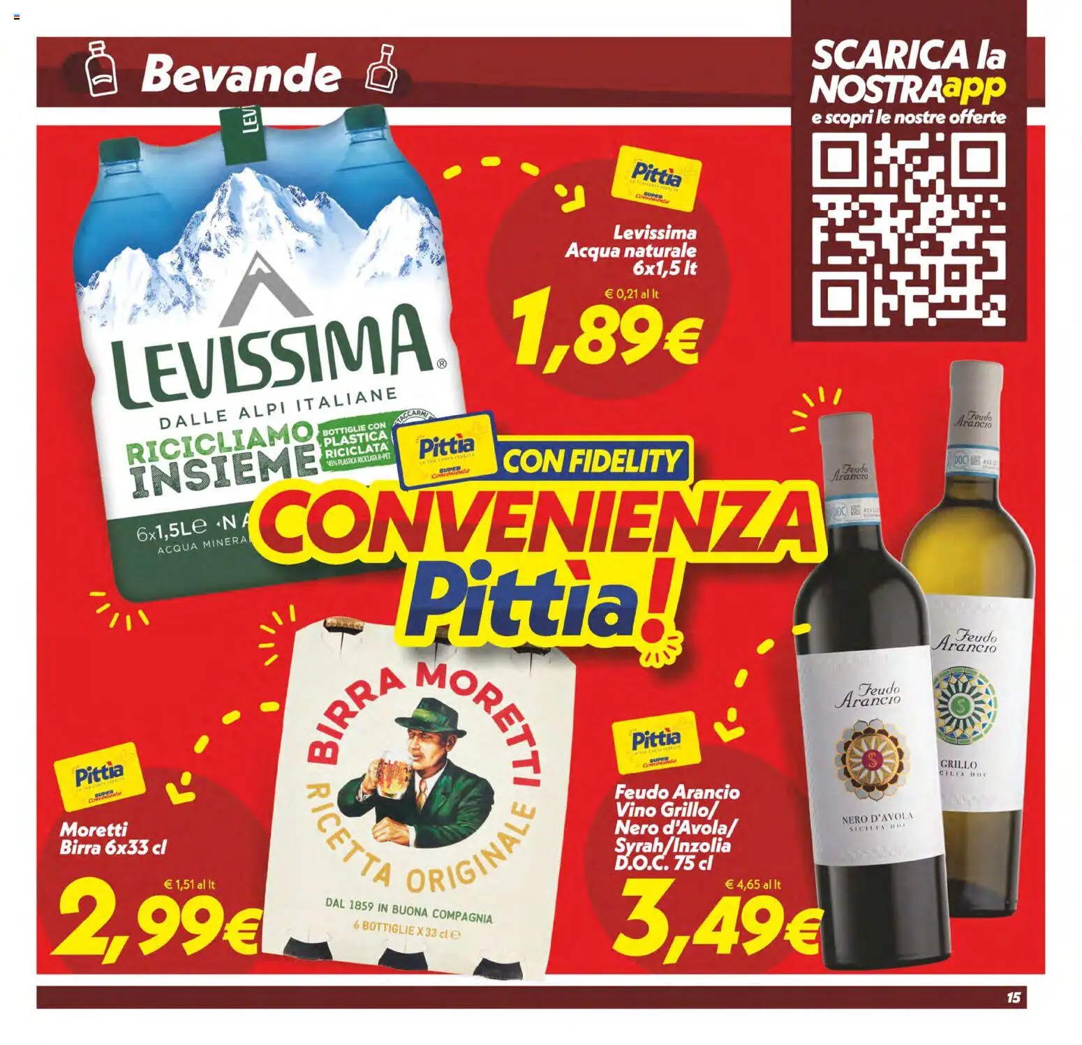 Volantino SuperConveniente del 06.03.2026 | Pagina: 15 | Prodotti: Birra, Acqua, Vino, Acqua naturale