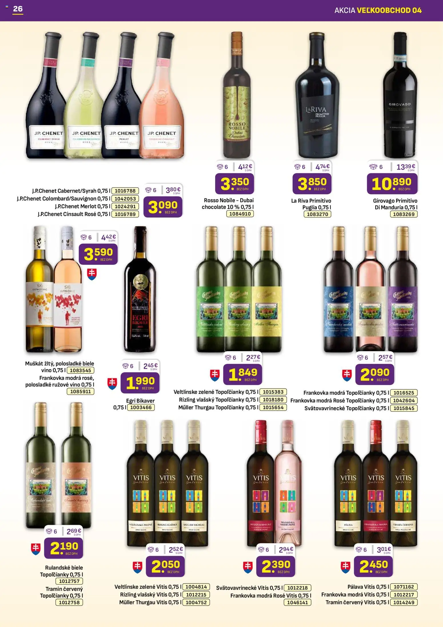 Nové Libex akcie – leták je platný od 16.02.2026 | Strana: 26 | Produkty: Víno, Rúžové víno