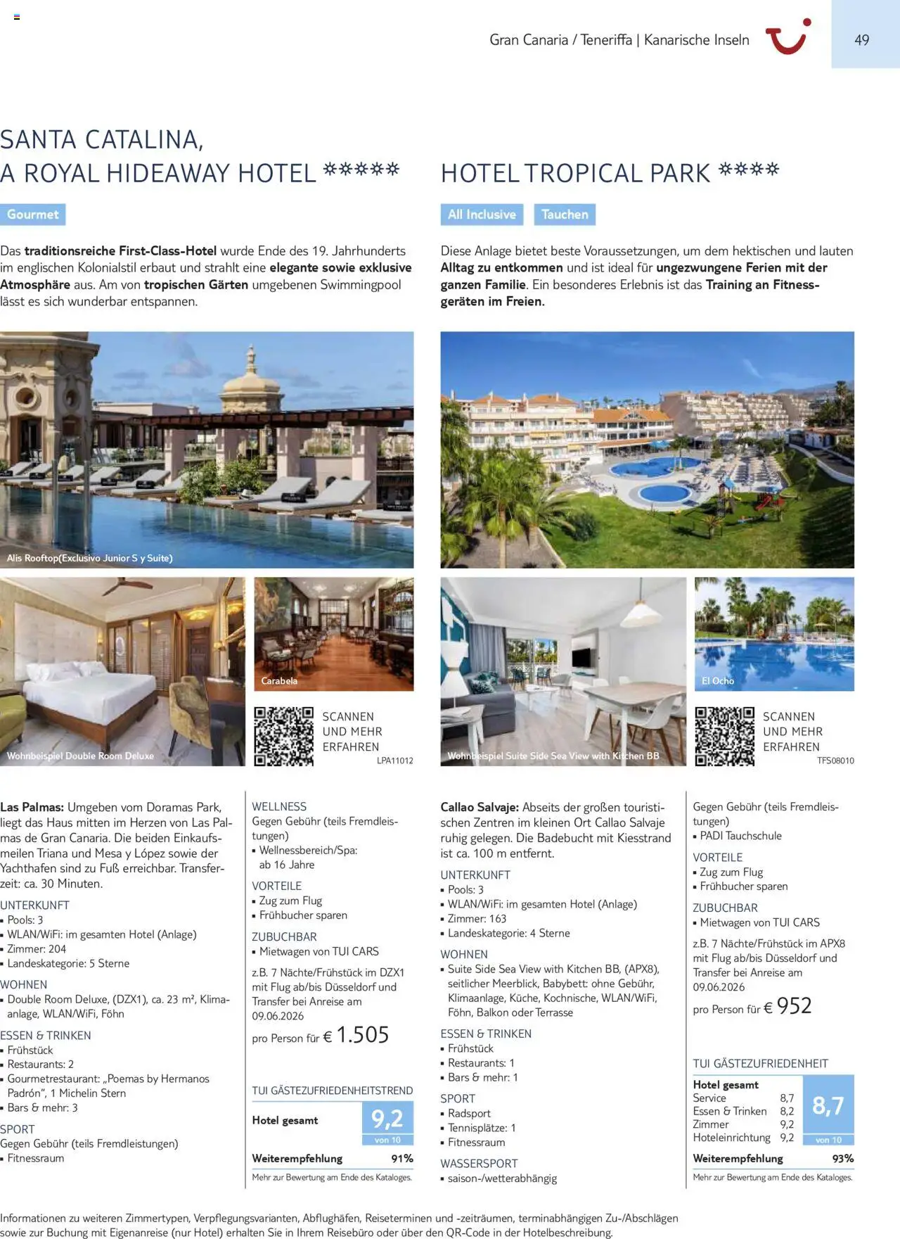 TUI Prospekt Kanaren, Kapverden & Senegal 2025/26	  – gültig ab 01.11.2025 | Seite: 49 | Produkte: Babybett, Föhn