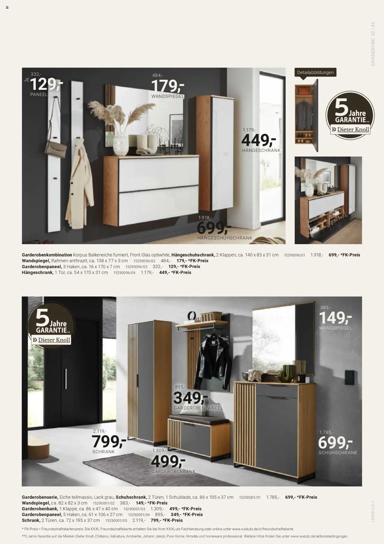 XXXL Lutz Dieter Knoll Spezial - gültig ab dem 04.08.2025 | Seite: 33 | Produkte: Schrank, Wandspiegel, Hängeschrank