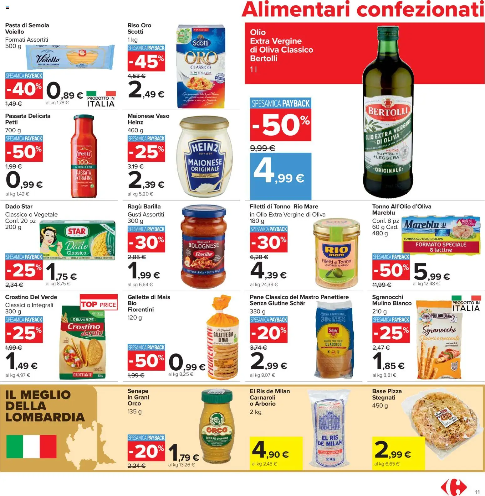 Volantino Carrefour del 13.03.2026 | Pagina: 11 | Prodotti: Pane, Pizza, Riso, Maionese
