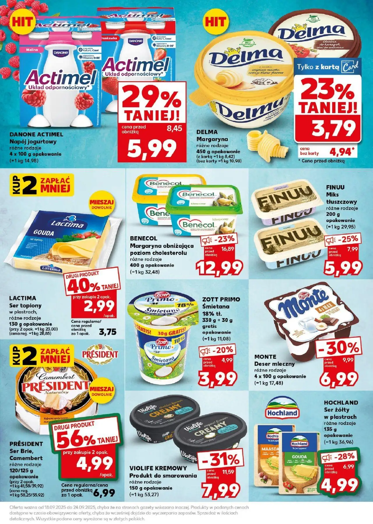Kaufland gazetka - Super Sobota od 20.09.2025 | Strona: 13 | Produkty: Ser żółty, Ser topiony, Malina, Ser