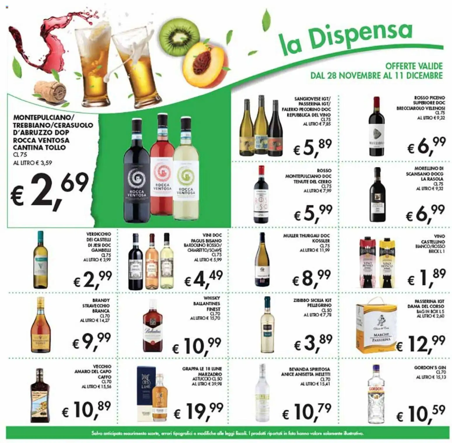 Volantino Coal del 28.11.2025 | Pagina: 13 | Prodotti: Gin, Astuccio, Brandy, Amaro