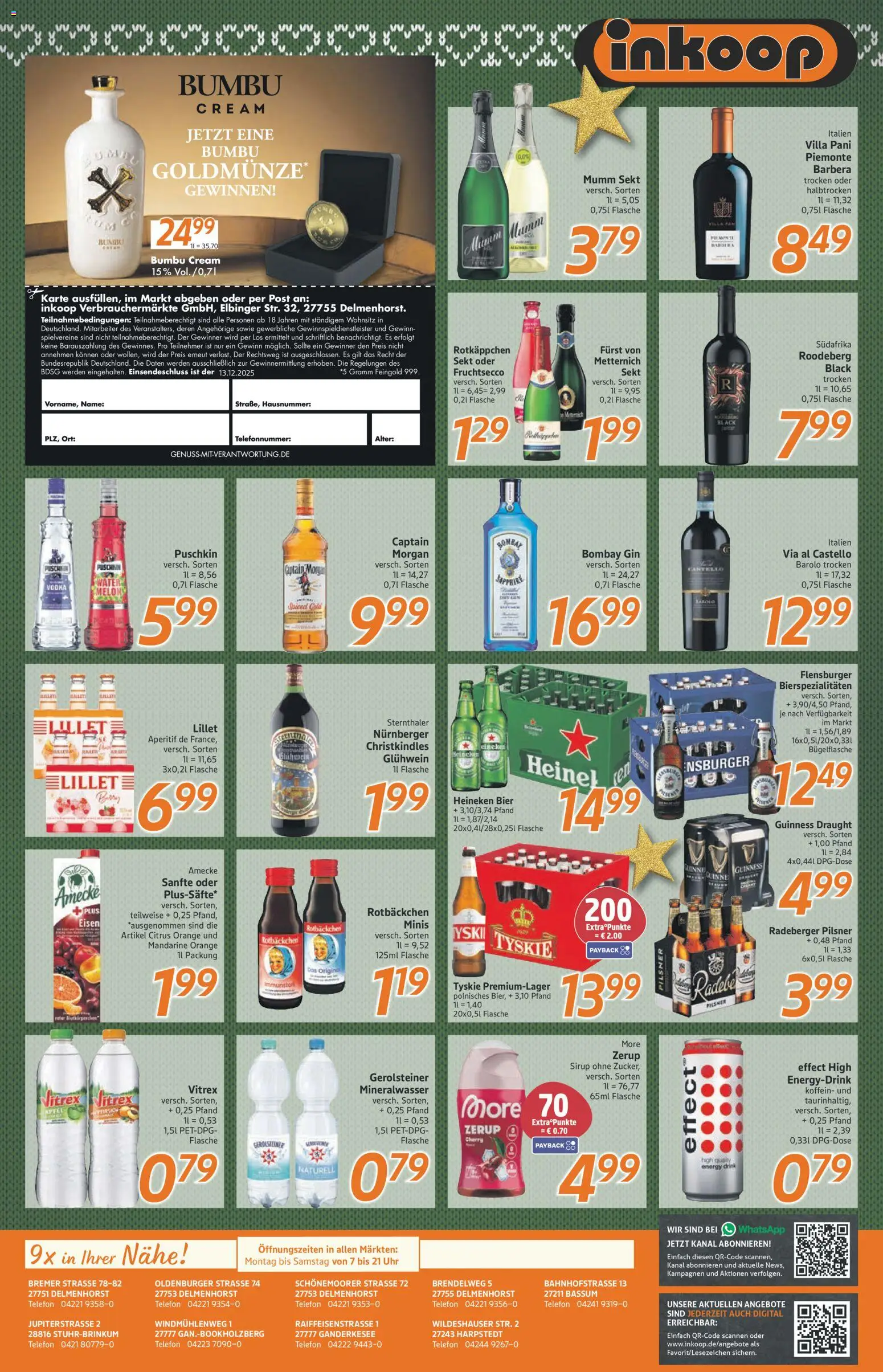 Inkoop Prospekt – gültig ab 01.12.2025 | Seite: 7 | Produkte: Mumm sekt, Sirup, Telefon, Uhr