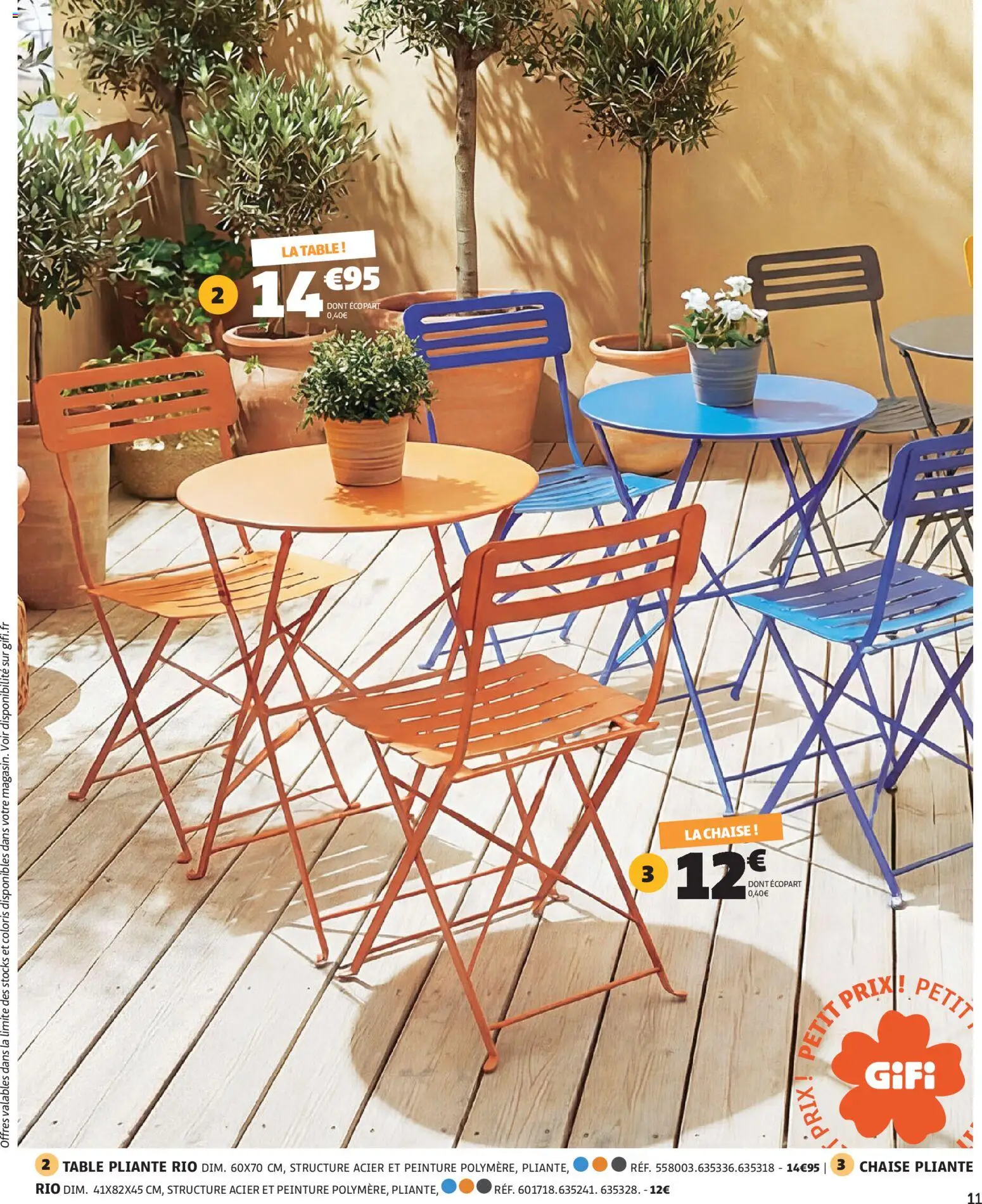 {H1} | Page: 11 | Produits: Chaise pliante, Table, Chaise, Table pliante